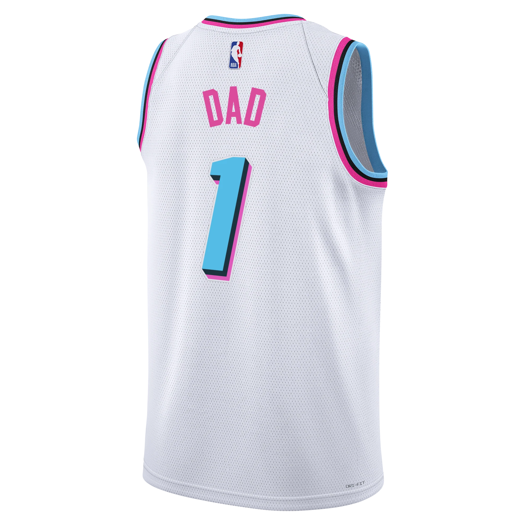 #1 Dad Nike Miami HEAT Original Vice Swingman Jersey - Image 2