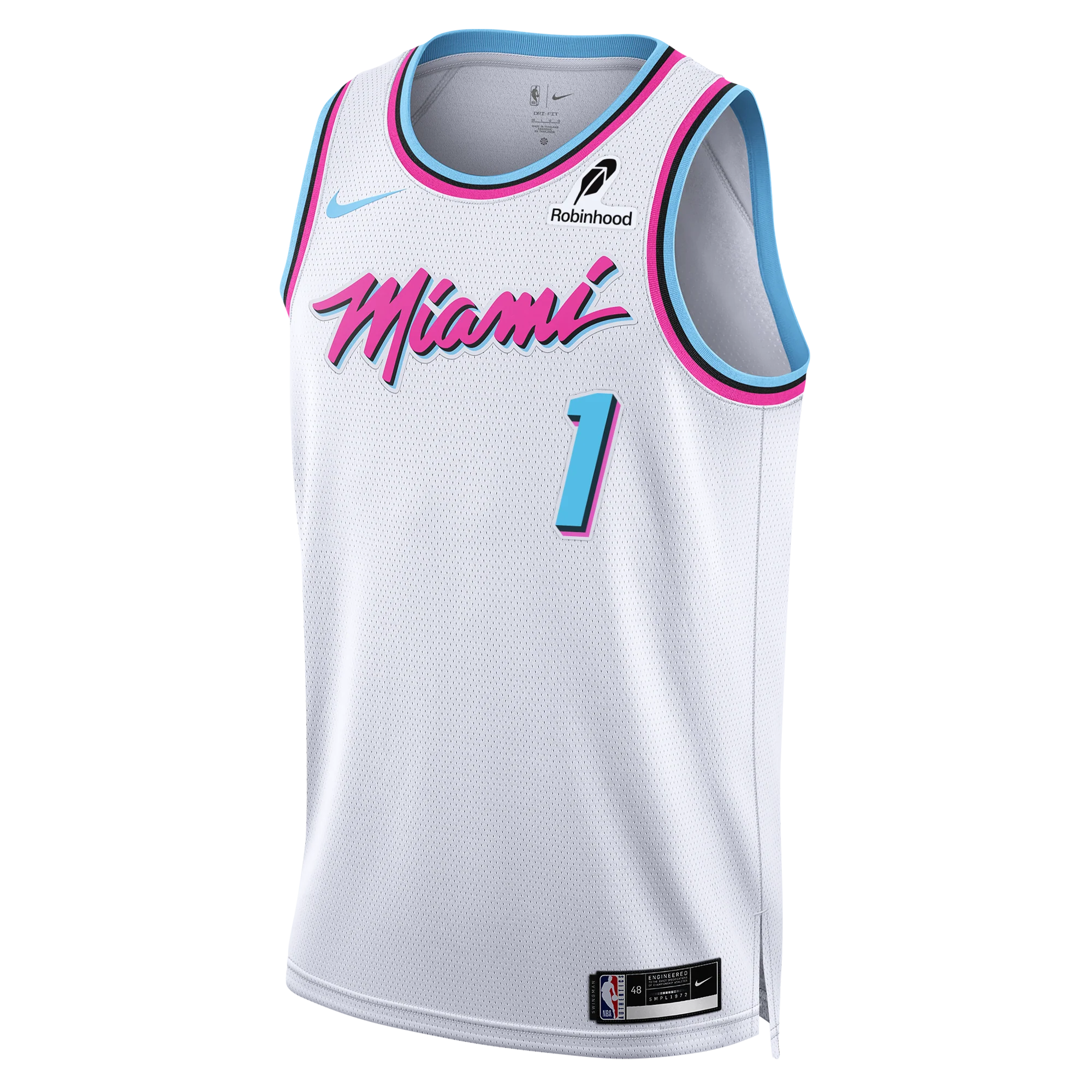 #1 Dad Nike Miami HEAT Original Vice Swingman Jersey - Image 3