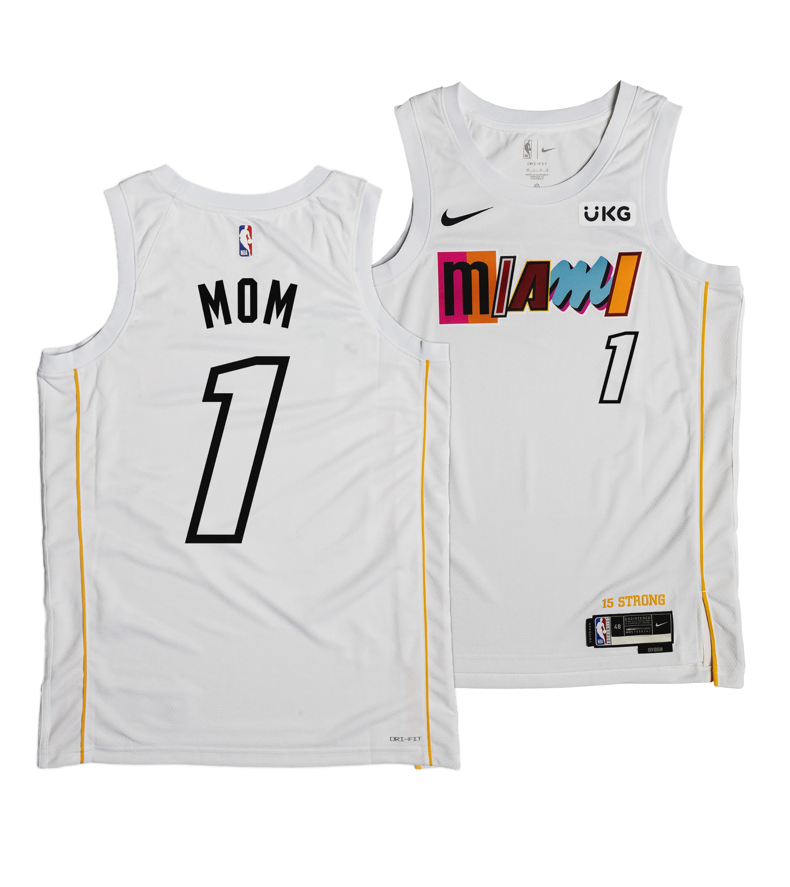 #1 Mom Nike Miami Mashup Vol. 2 Custom Swingman Jersey