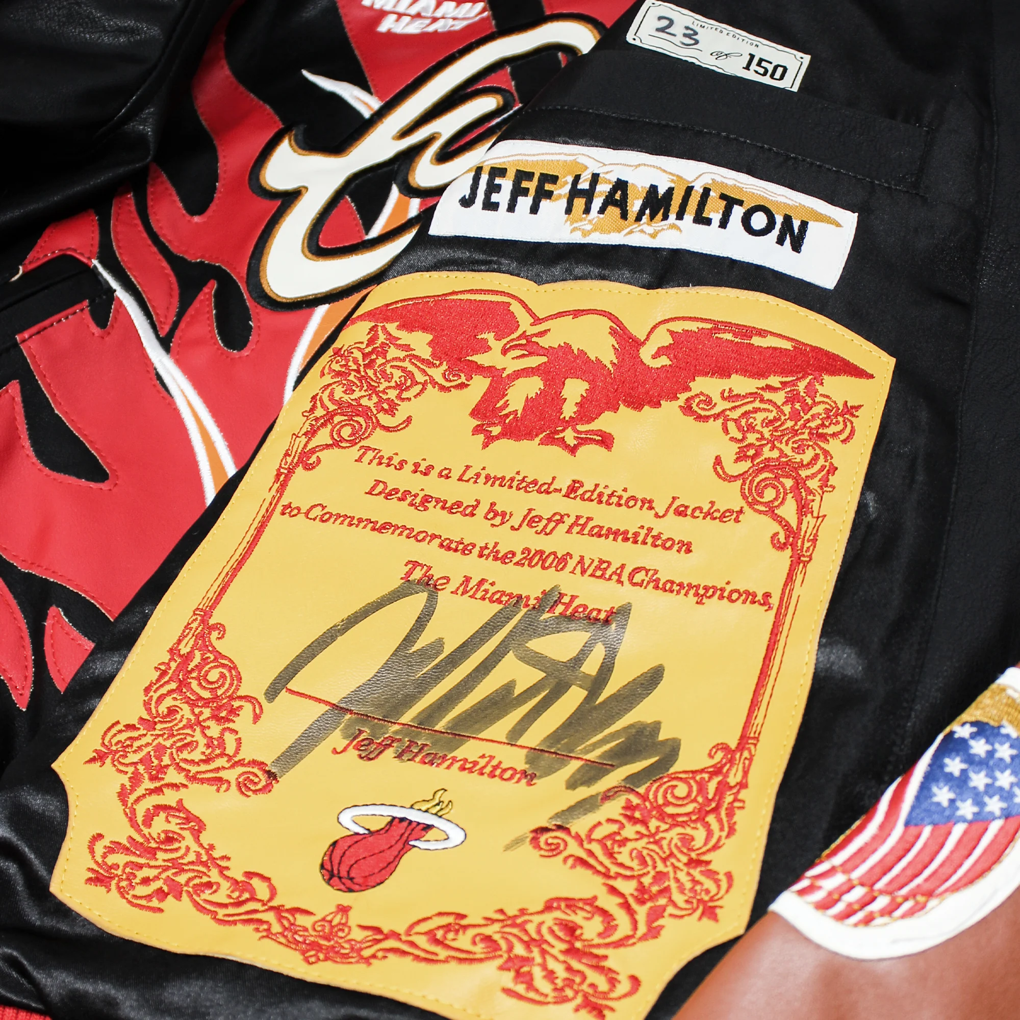 Miami HEAT x Jeff Hamilton 2006 Championship Legacy Jacket - Image 5