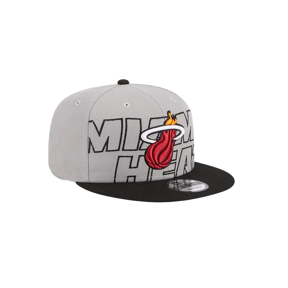 New Era Miami HEAT 2023 Draft Grey Snapback - Image 5