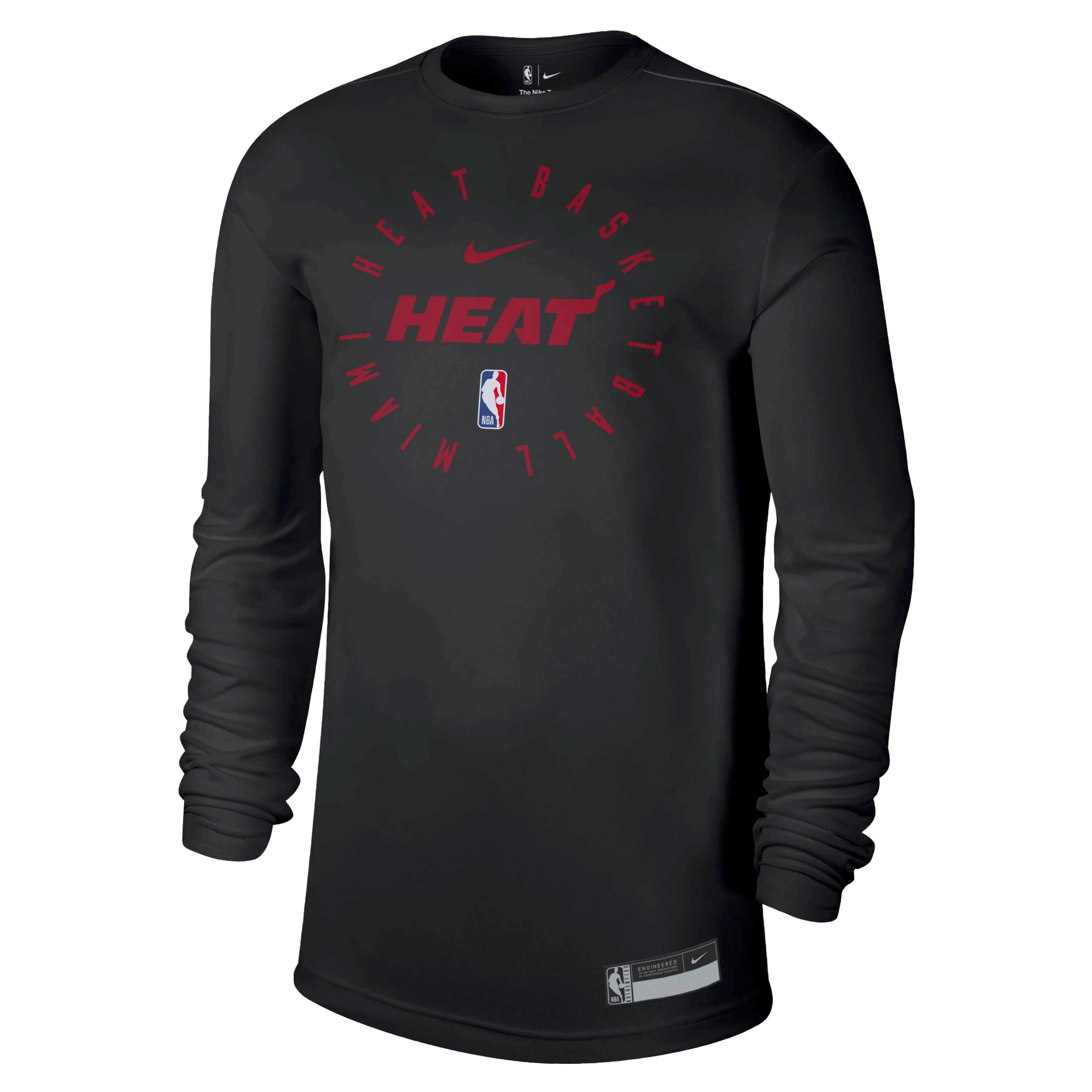 Nike Miami HEAT 2024/25 On-Court Long Sleeve Practice Tee - Image 6