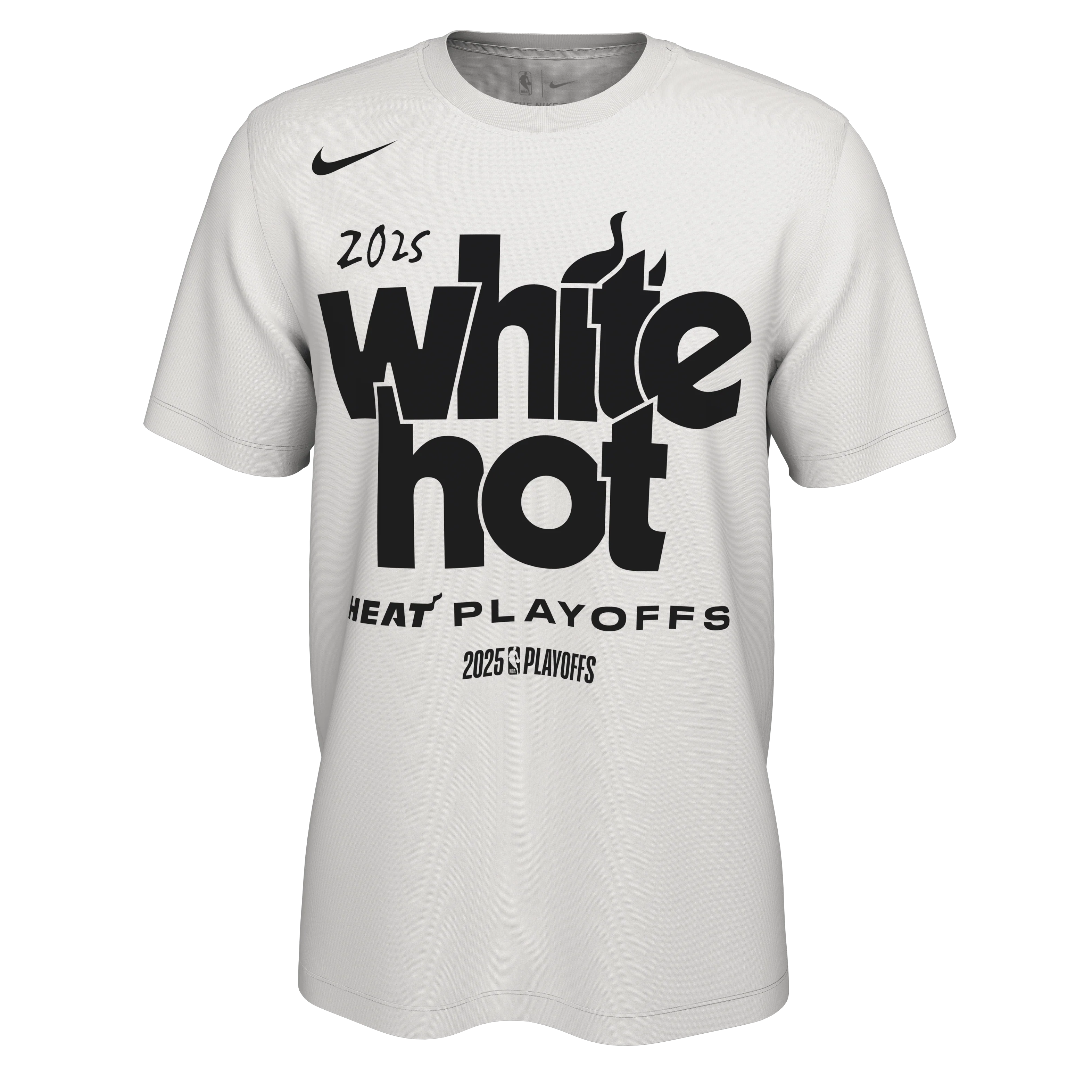 Nike Miami HEAT White Hot 2025 NBA Playoffs Mantra Tee