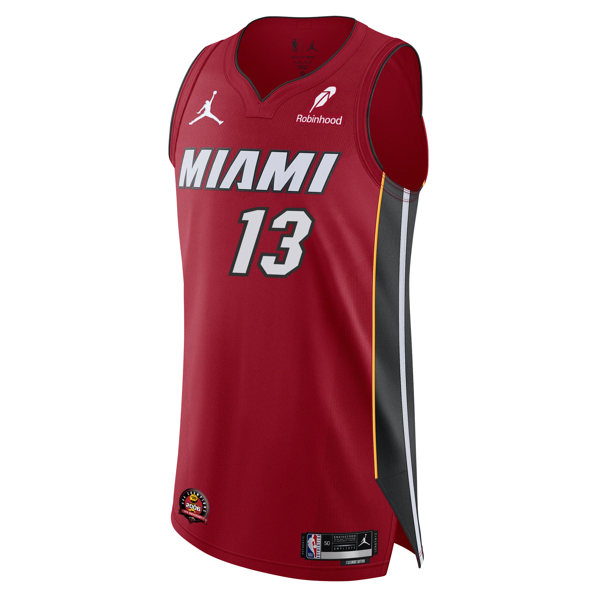 Bam Adebayo Nike Jordan Brand Miami HEAT Statement Red Authentic Jersey