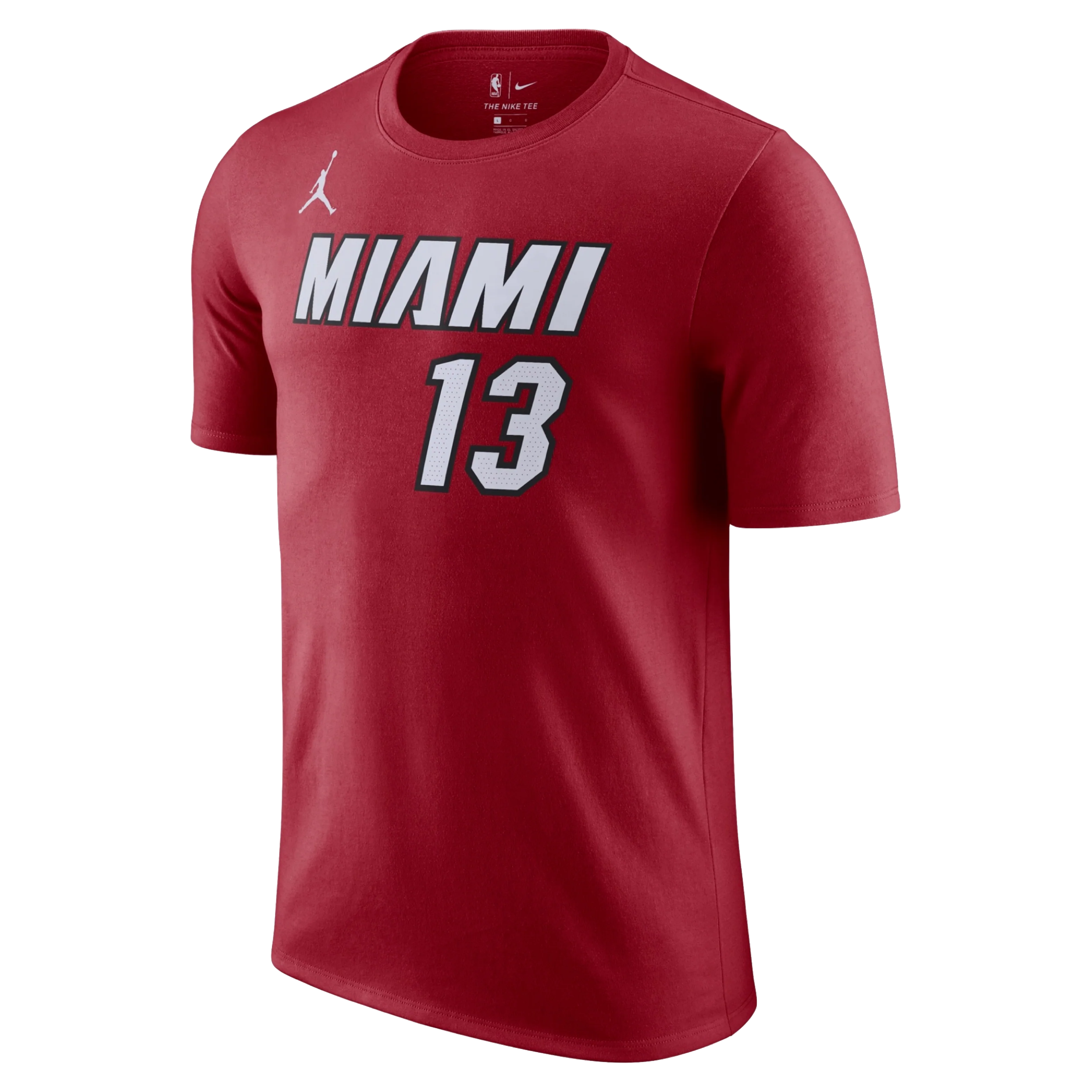 Bam Adebayo Nike Jordan Brand Statement Red Name & Number Tee