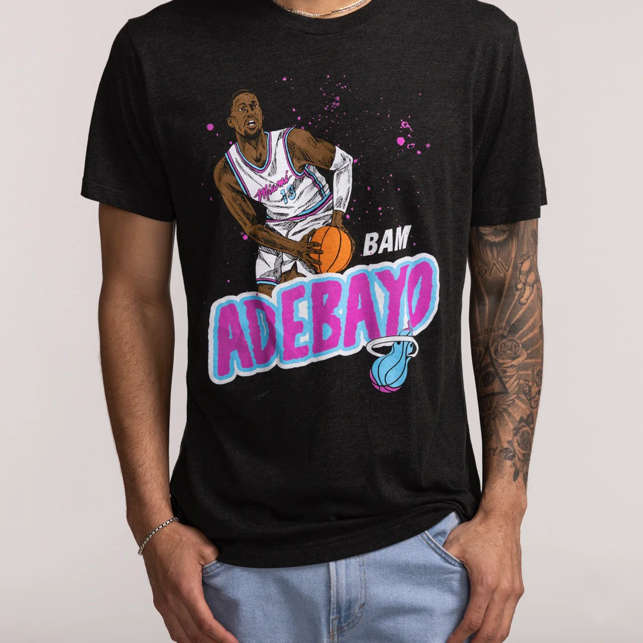 Bam Adebayo Homage Original Vice Shooting Stars Tee - Image 2
