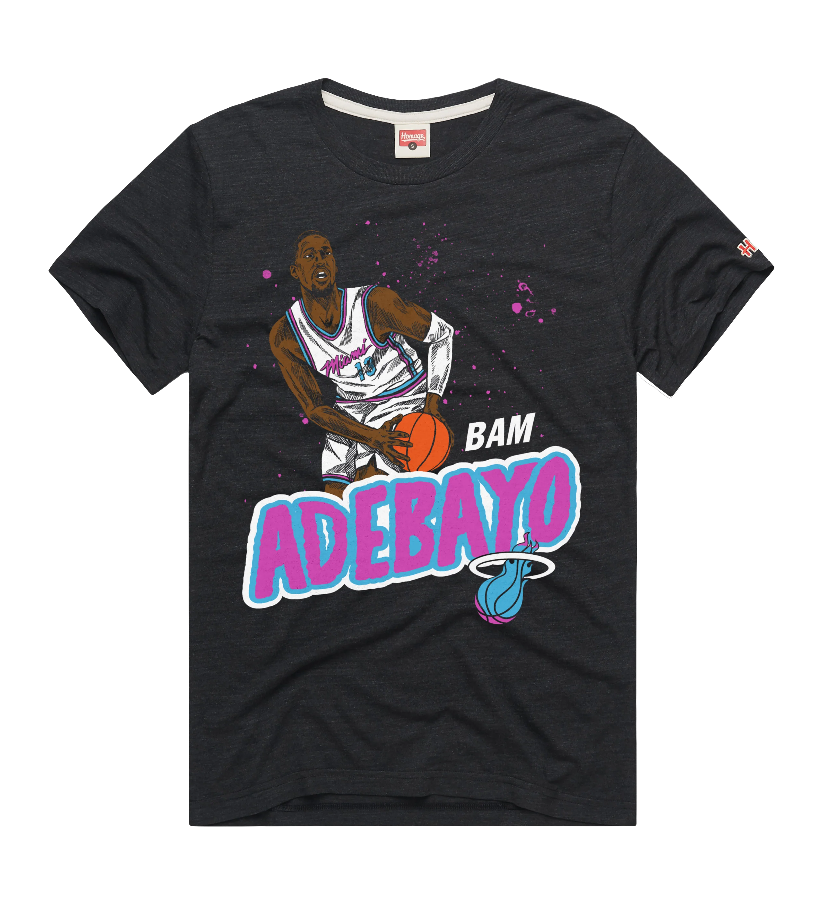 Bam Adebayo Homage Original Vice Shooting Stars Tee - Image 4