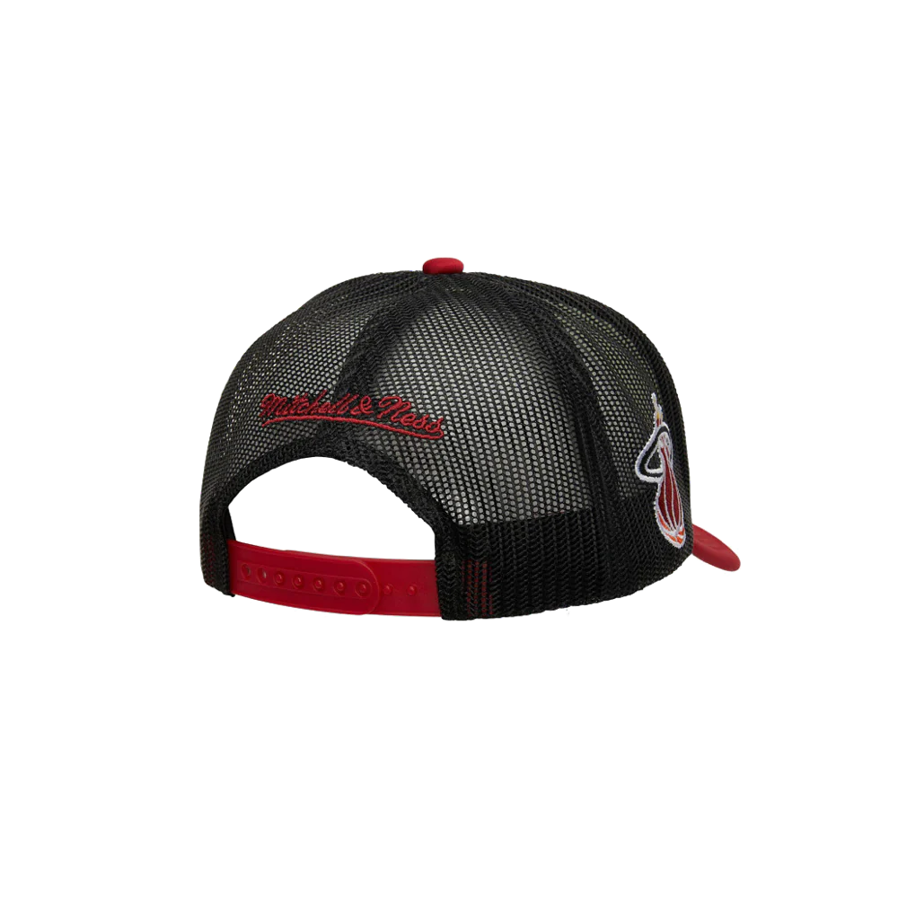 Mitchell & Ness Miami HEAT 1990 All-Star Trucker Snapback - Image 2