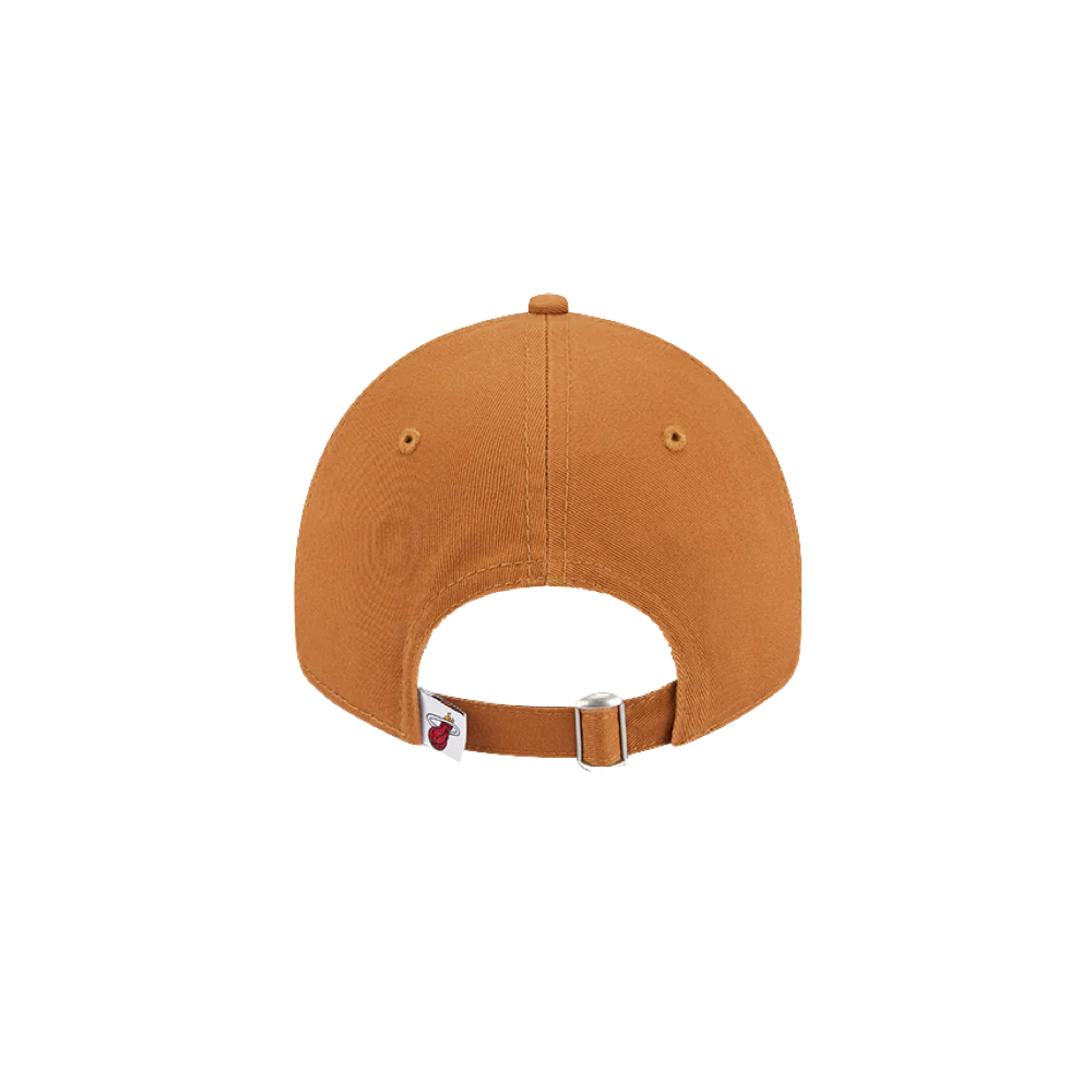 New Era Miami HEAT Tan Logo Dad Hat - Image 2