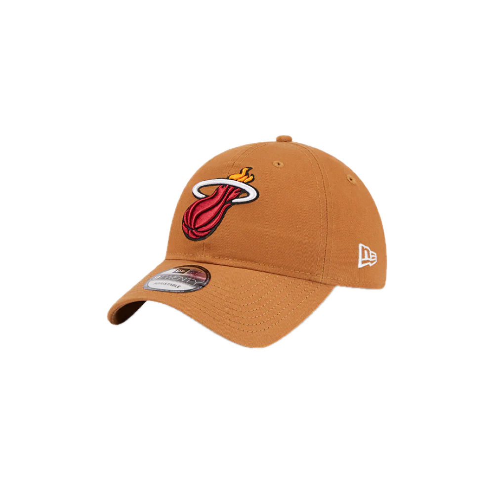 New Era Miami HEAT Tan Logo Dad Hat - Image 3
