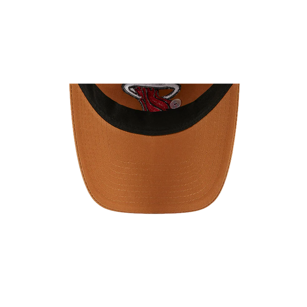 New Era Miami HEAT Tan Logo Dad Hat - Image 7
