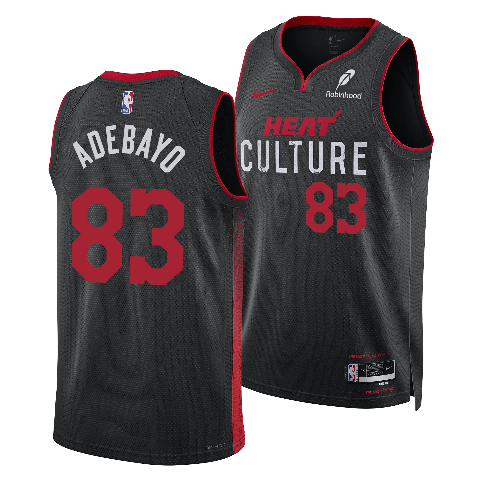 Bam Adebayo Nike HEAT Culture “83-Point Game” Swingman Jersey