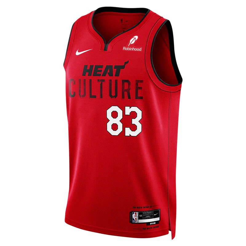 Bam Adebayo Nike HEAT Culture: Blood Red “83-Point Game” Swingman Jersey - Image 2