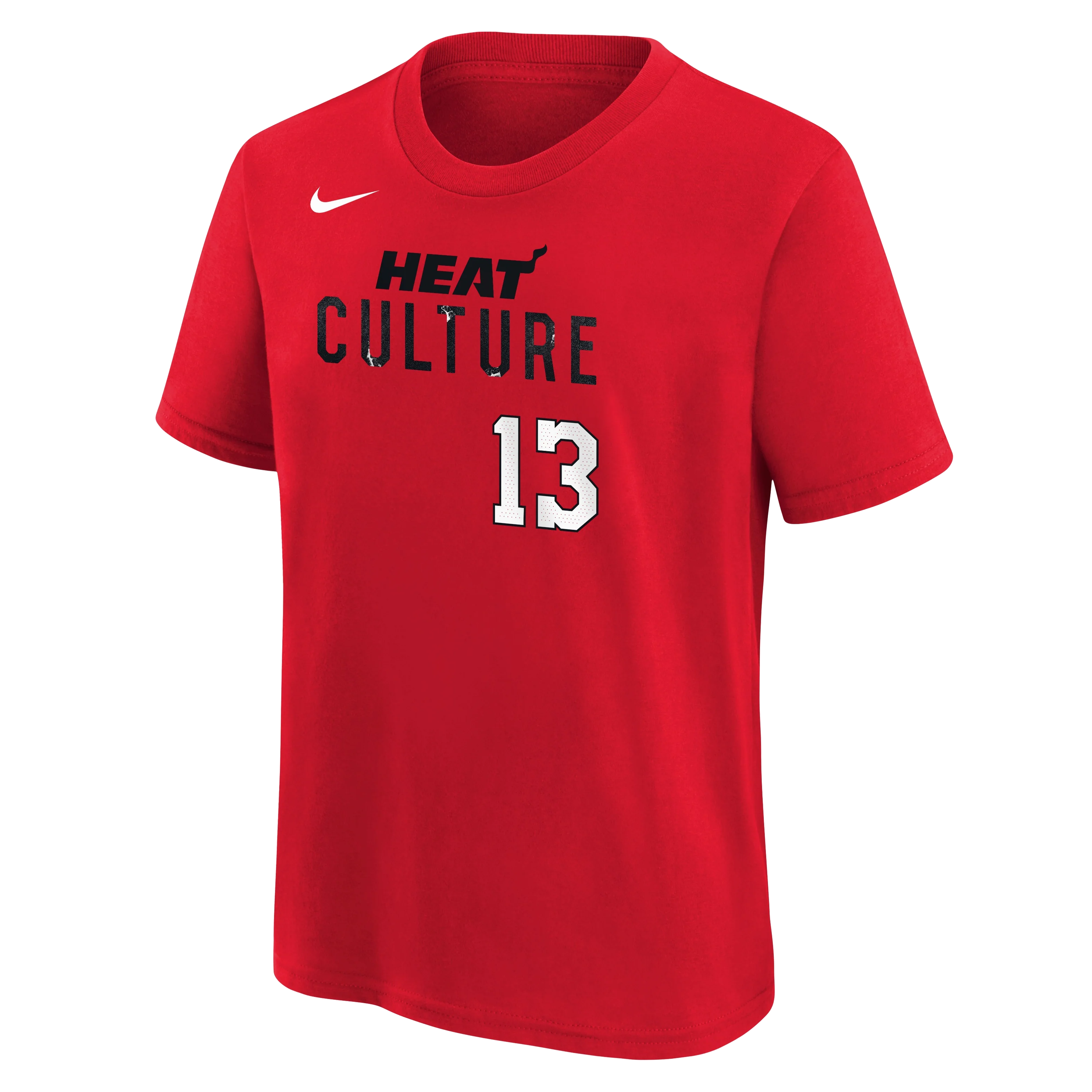 Bam Adebayo Nike HEAT Culture: Blood Red Name & Number Kids Tee