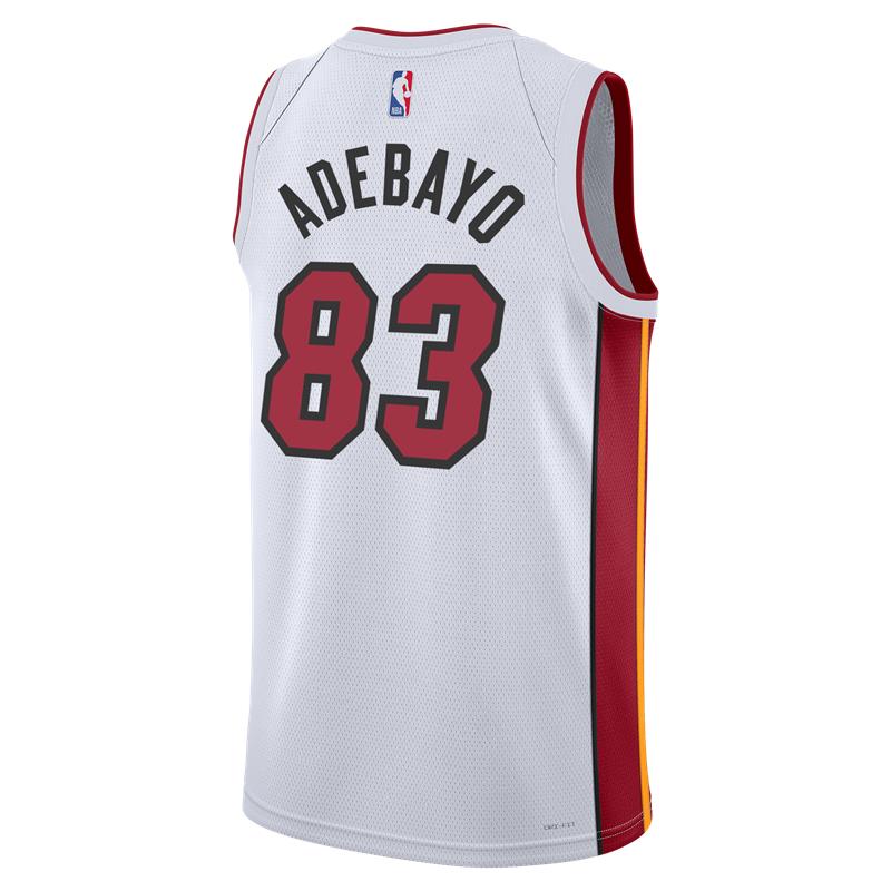 Bam Adebayo Nike Miami HEAT Association White “83-Point Game” Swingman Jersey - Image 3