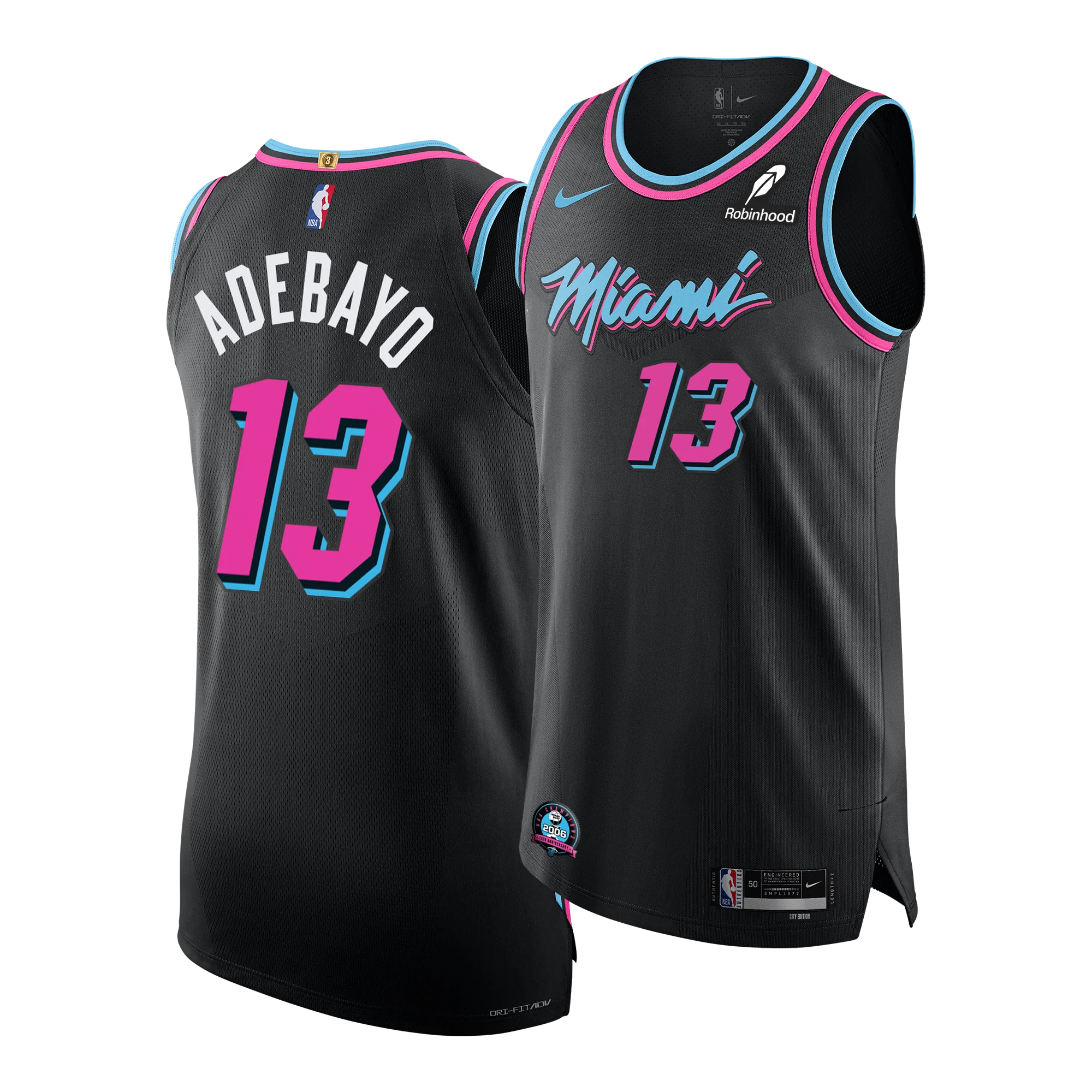 Bam Adebayo Nike Original Vice Nights Authentic Jersey - Image 3