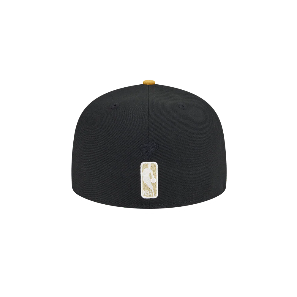 New Era Miami HEAT Black & Gold Fitted Hat - Image 2