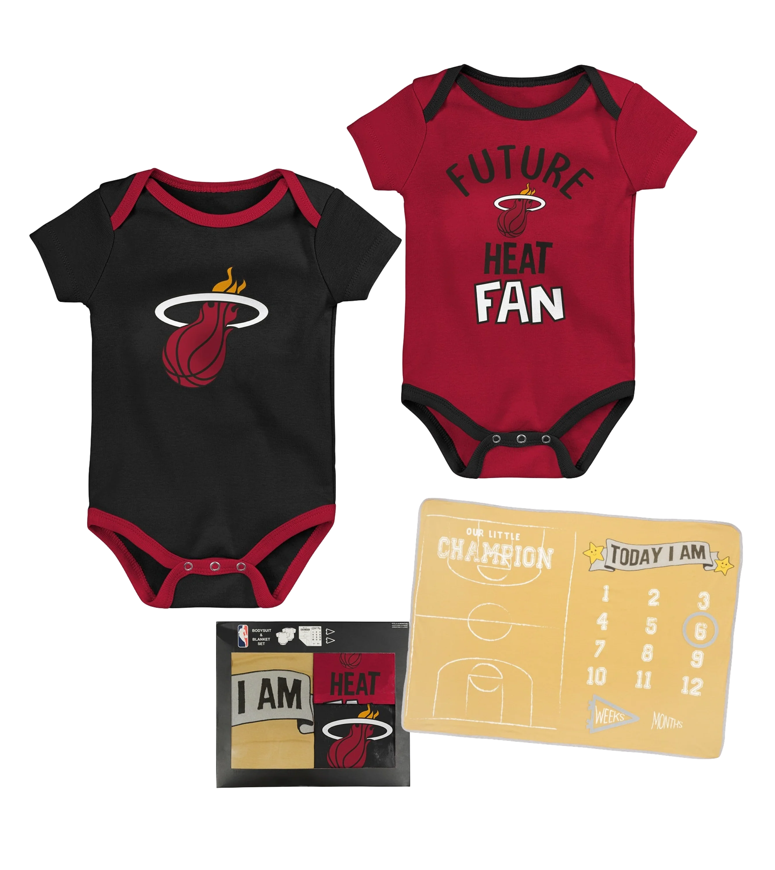 Miami HEAT Newborn Blanket/Creeper Box Set