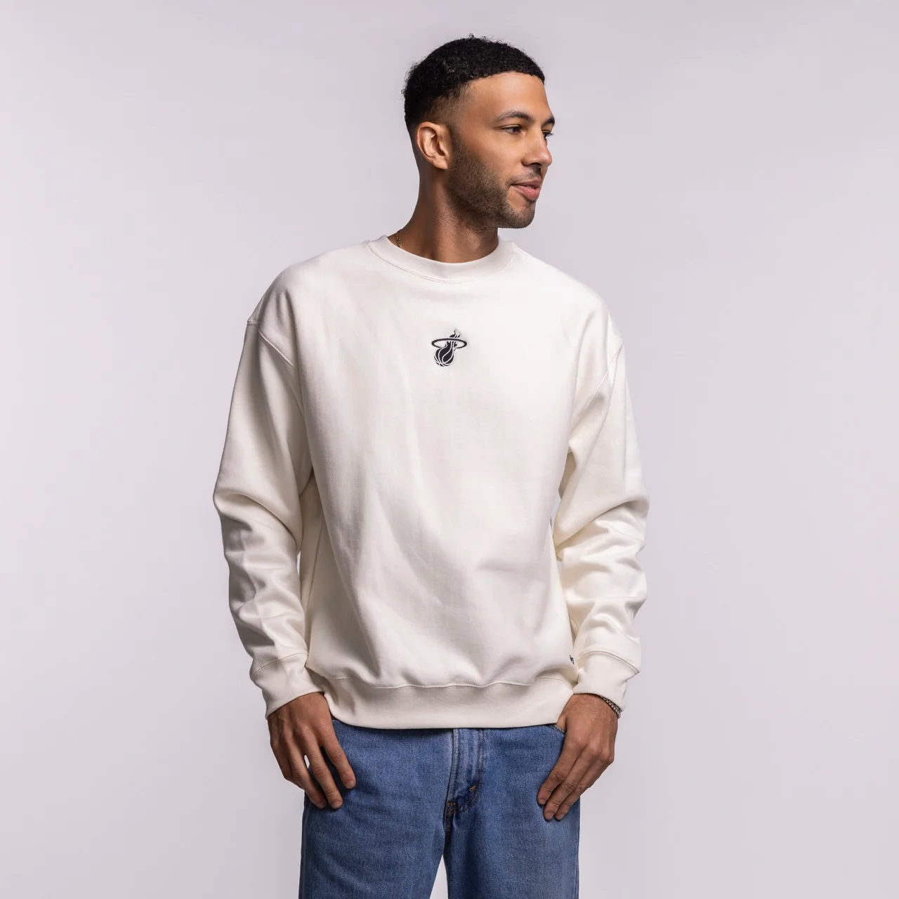 '47 Brand Miami HEAT Cream Logo Foundation Crewneck - Image 4