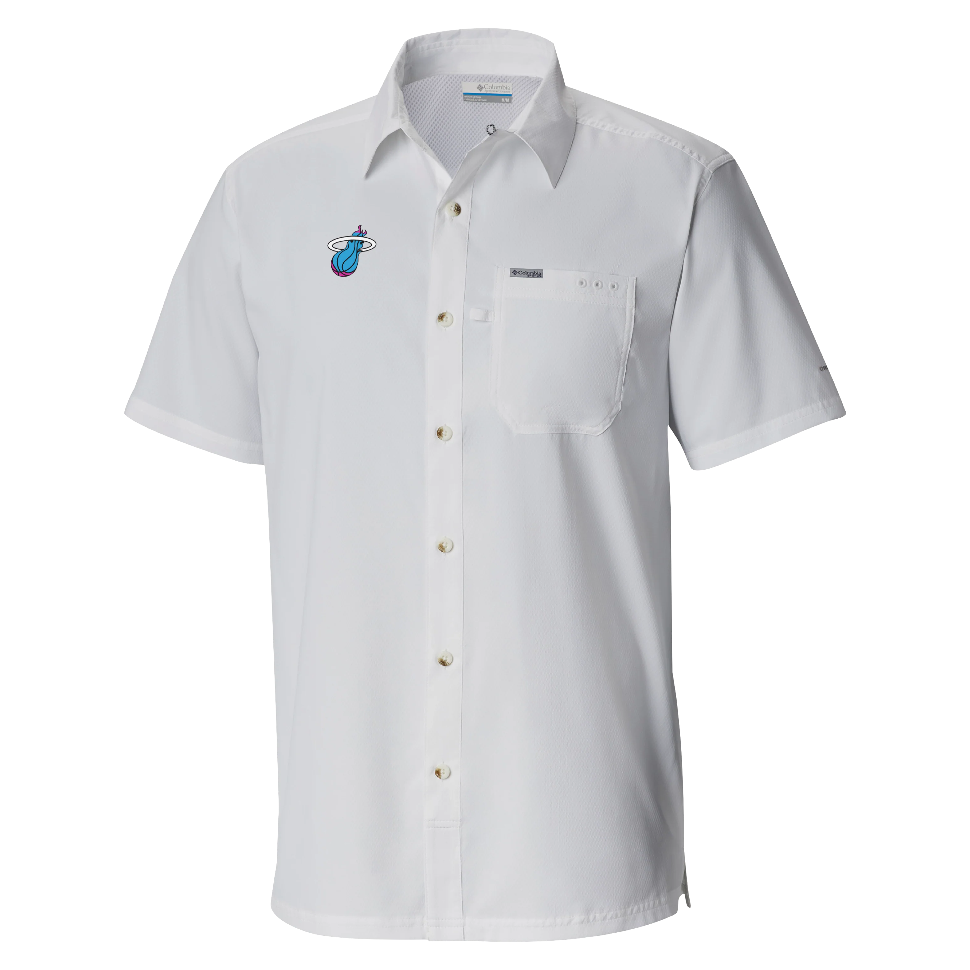 Columbia Miami HEAT Original Vice Logo Slack Tide Shirt - Image 4