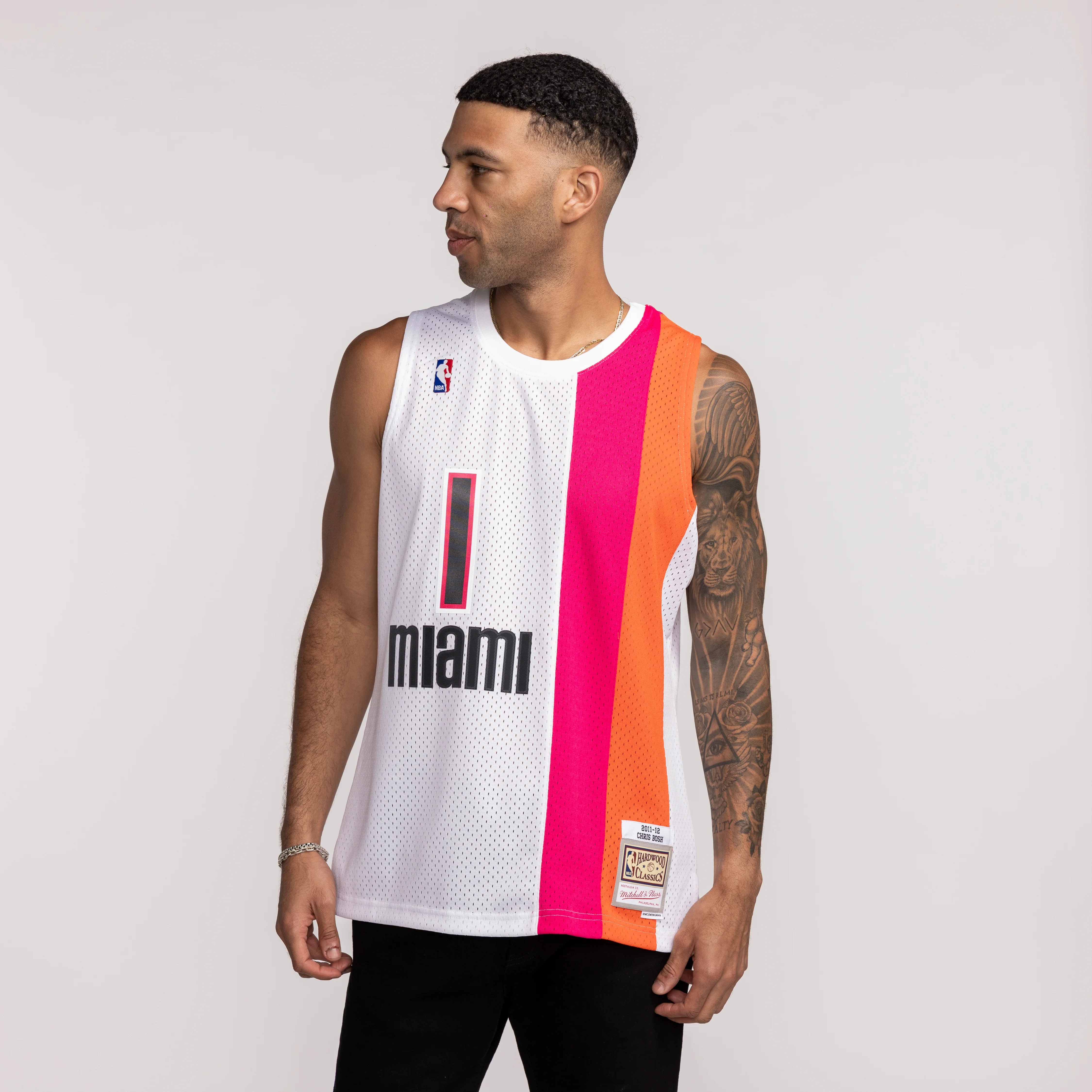 Chris Bosh Mitchell & Ness Miami HEAT 2011-2012 Swingman Jersey