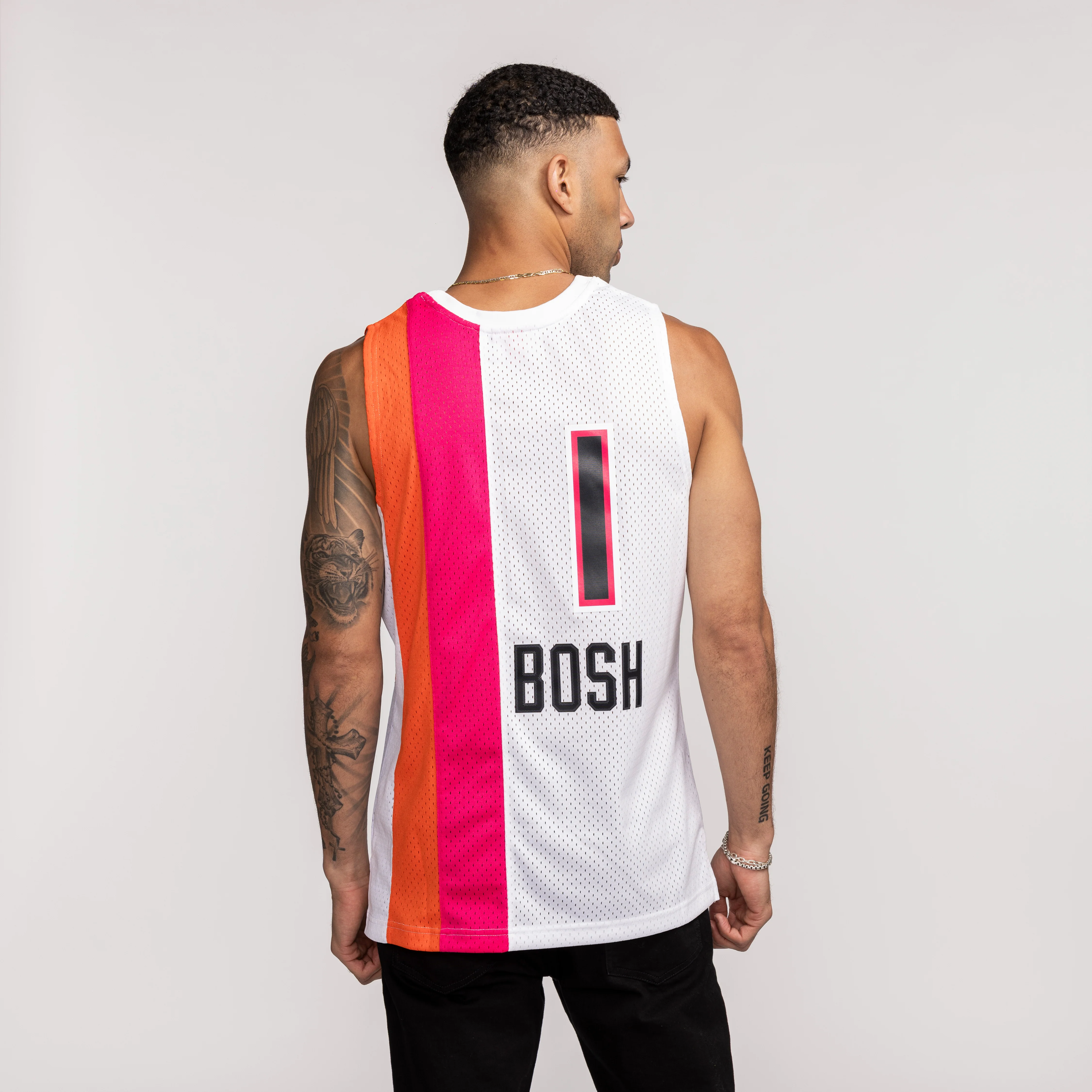 Chris Bosh Mitchell & Ness Miami HEAT 2011-2012 Swingman Jersey - Image 2