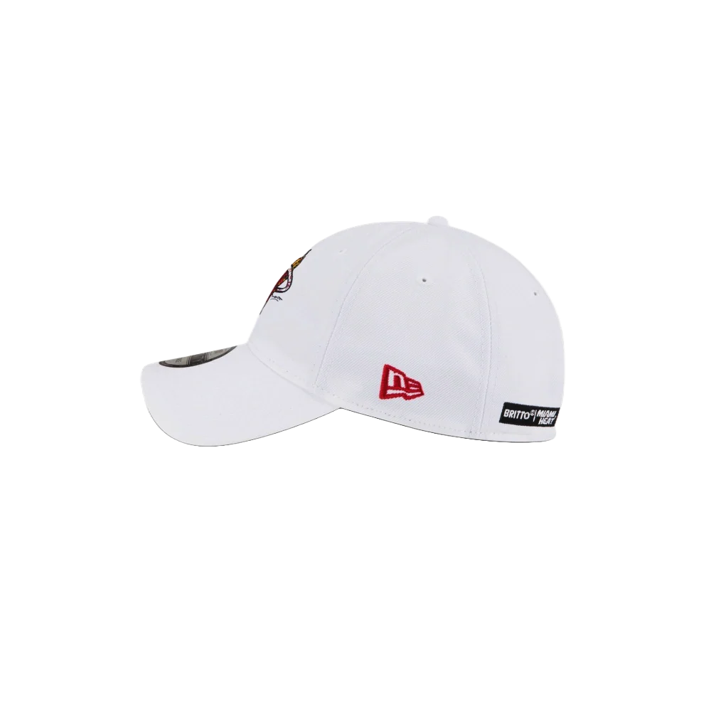 Britto x HEAT Logo White Dad Hat - Image 5
