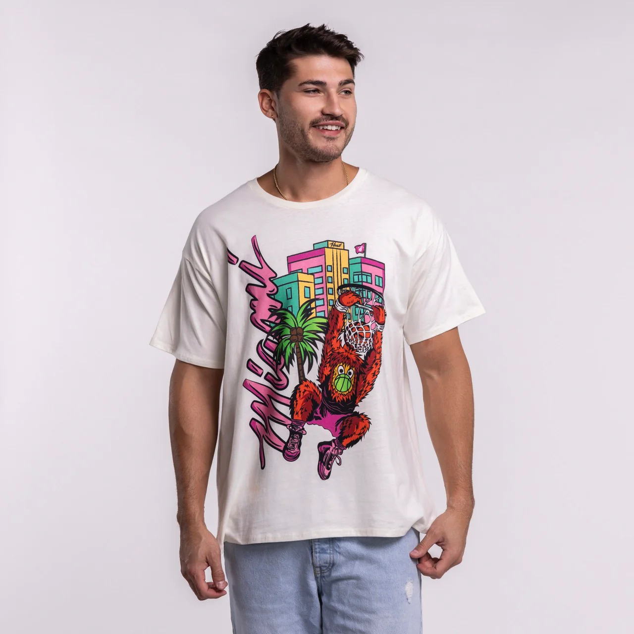 Court Culture Original Vice Nights "Ocean Drive" Oversized Unisex Tee - Image 3