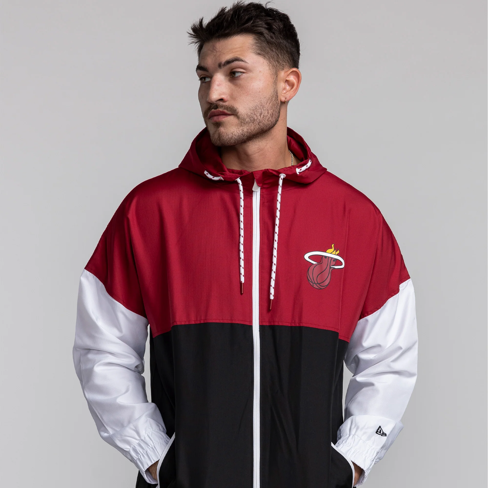 New Era Miami HEAT Colorblock Windbreaker - Image 3
