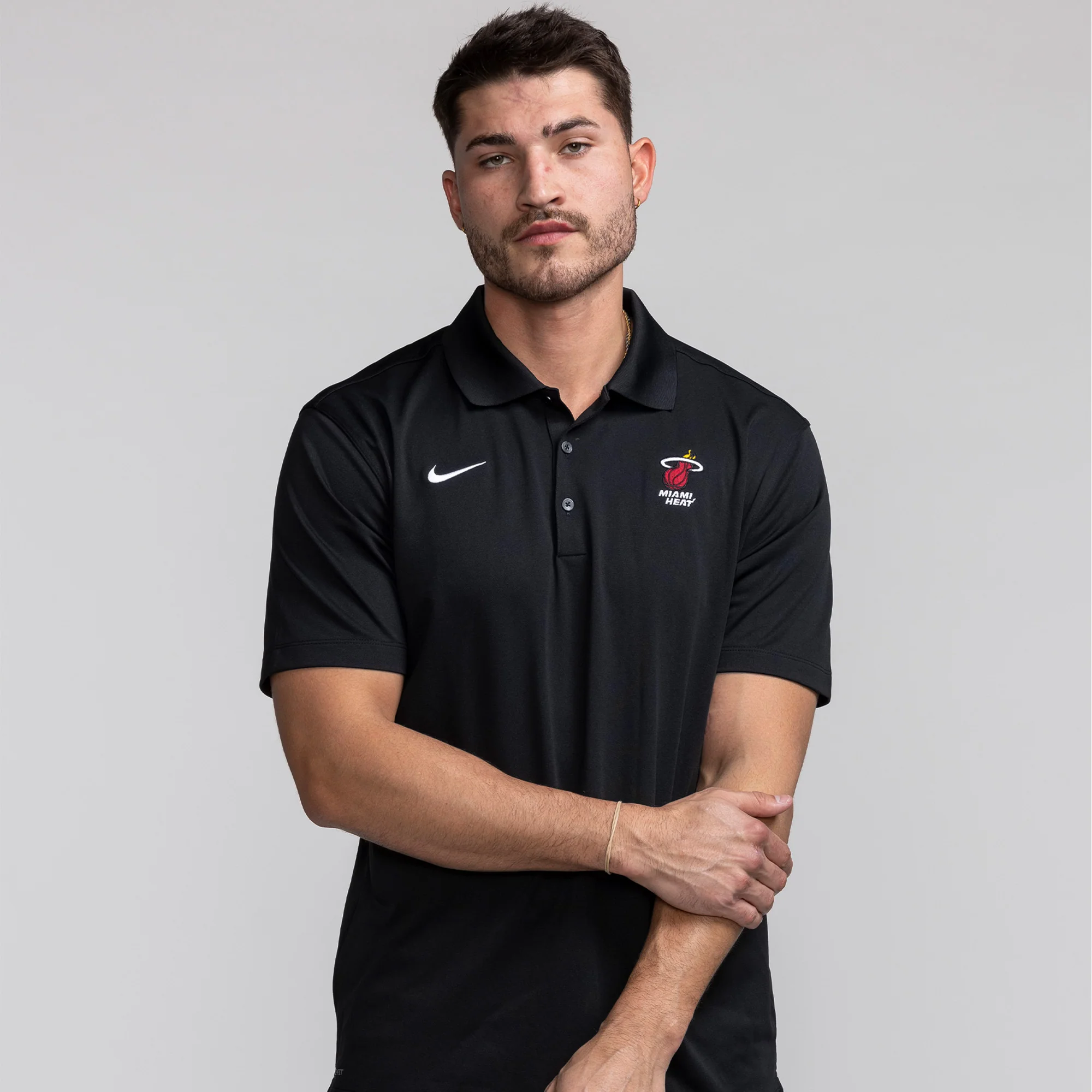 Nike Miami HEAT Logo Varsity Polo - Image 3