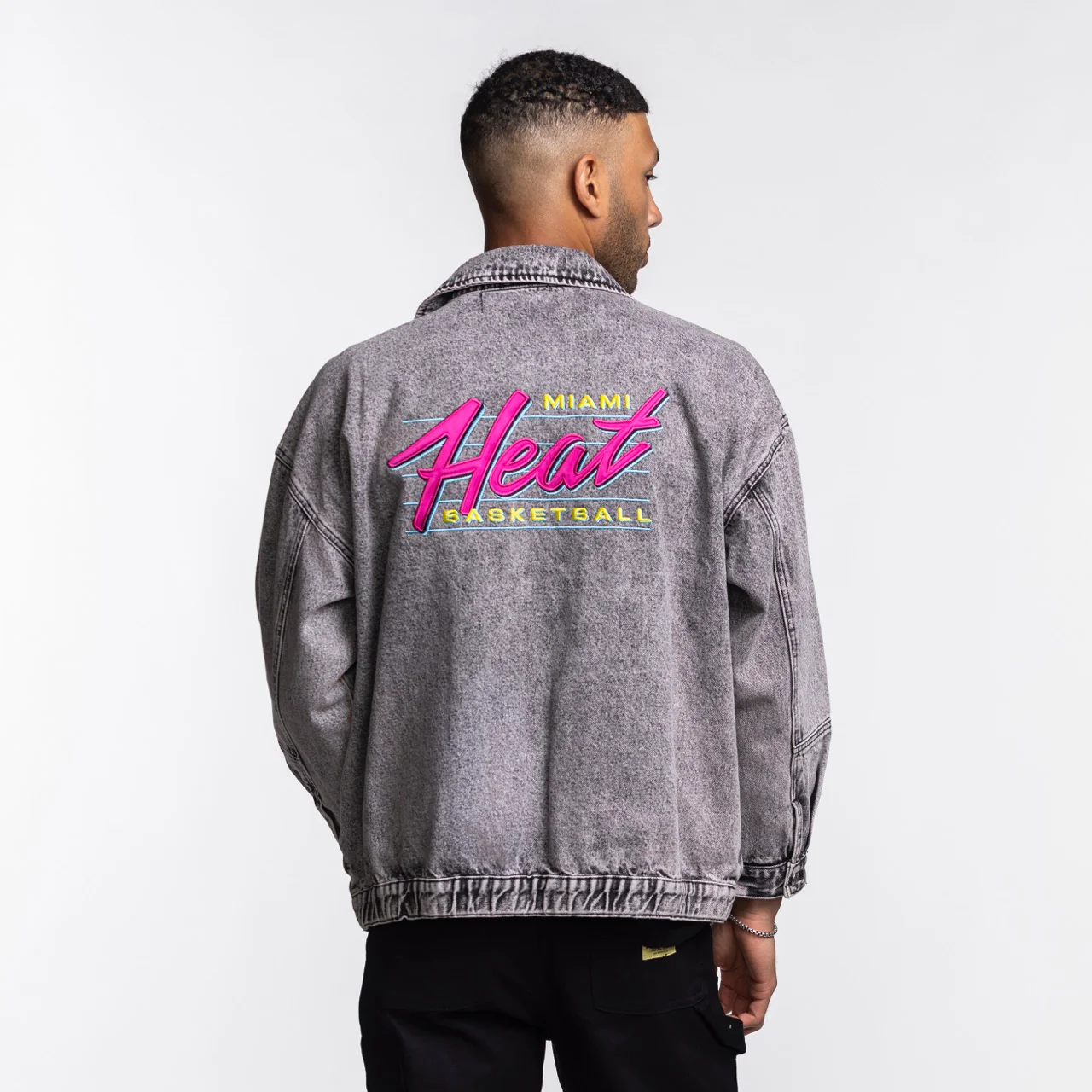 Court Culture X The Wild Collective Original Vice Nights Denim Patch Unisex Jacket - Image 2