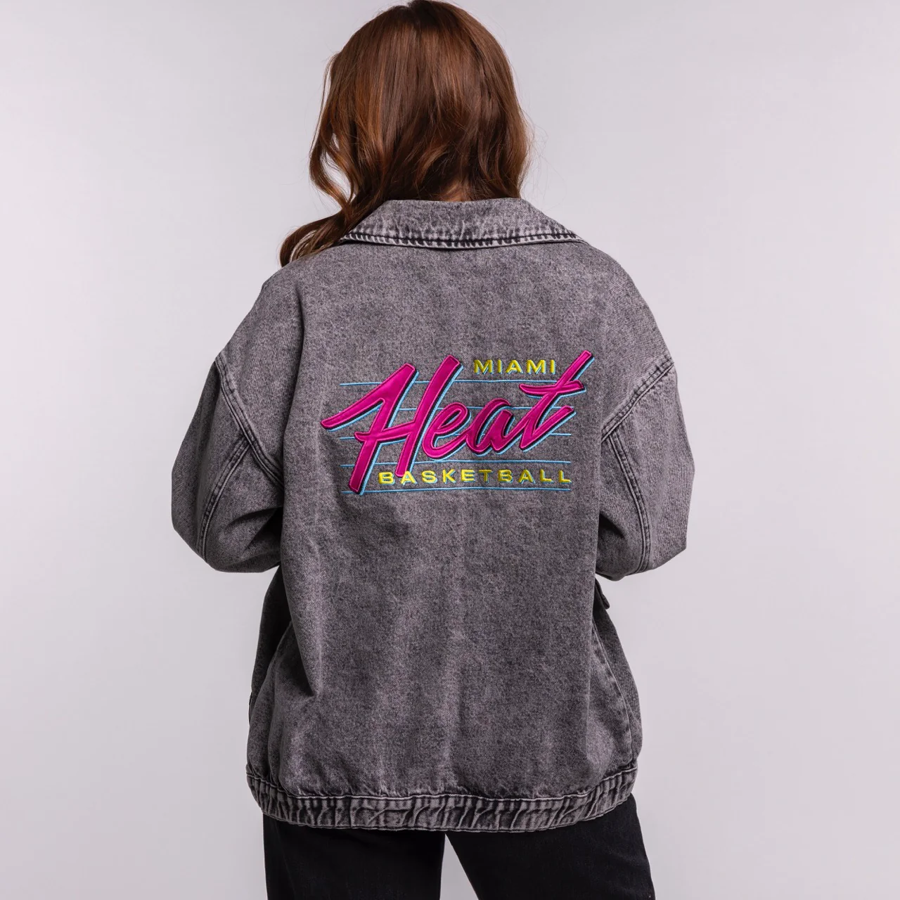 Court Culture X The Wild Collective Original Vice Nights Denim Patch Unisex Jacket - Image 4
