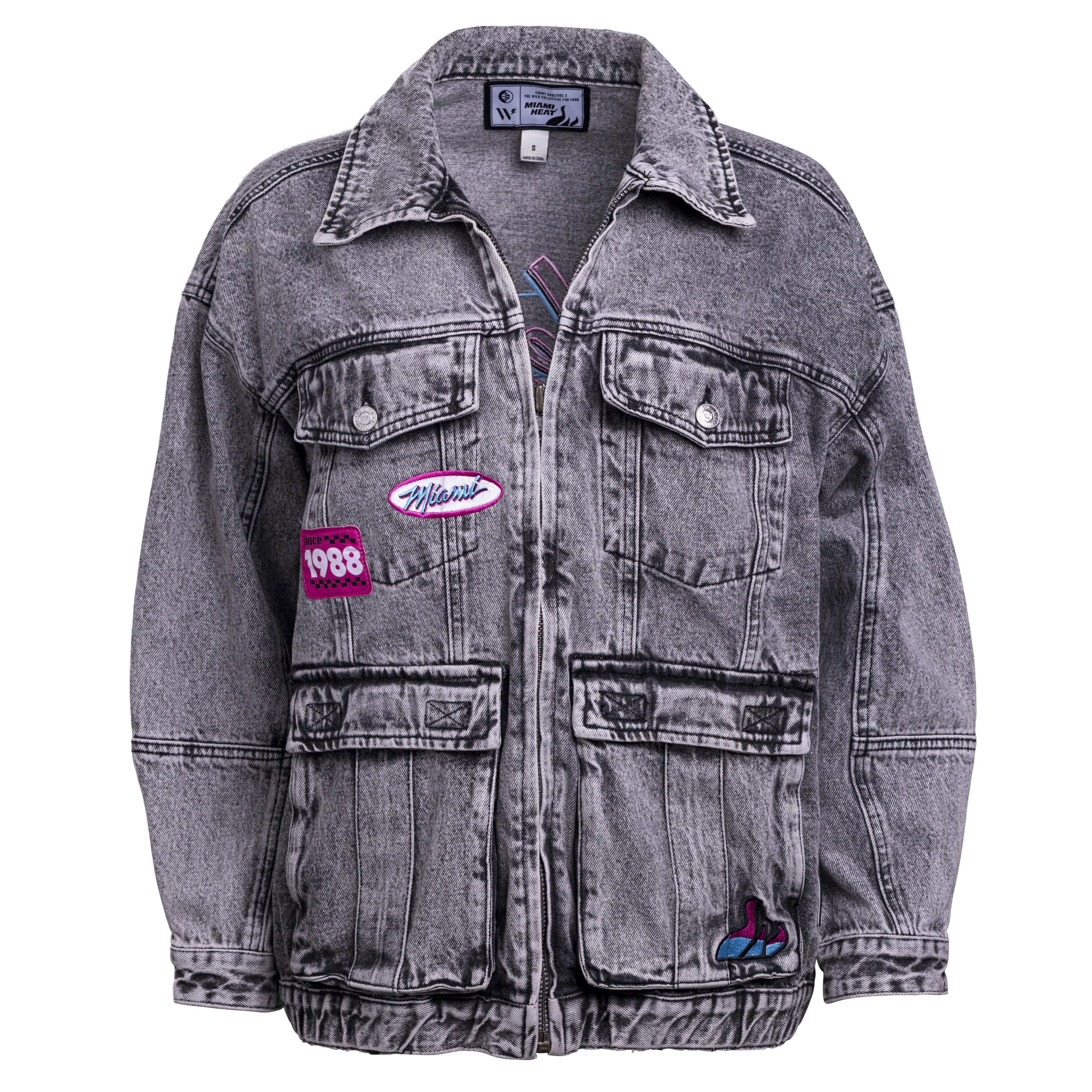 Court Culture X The Wild Collective Original Vice Nights Denim Patch Unisex Jacket - Image 7