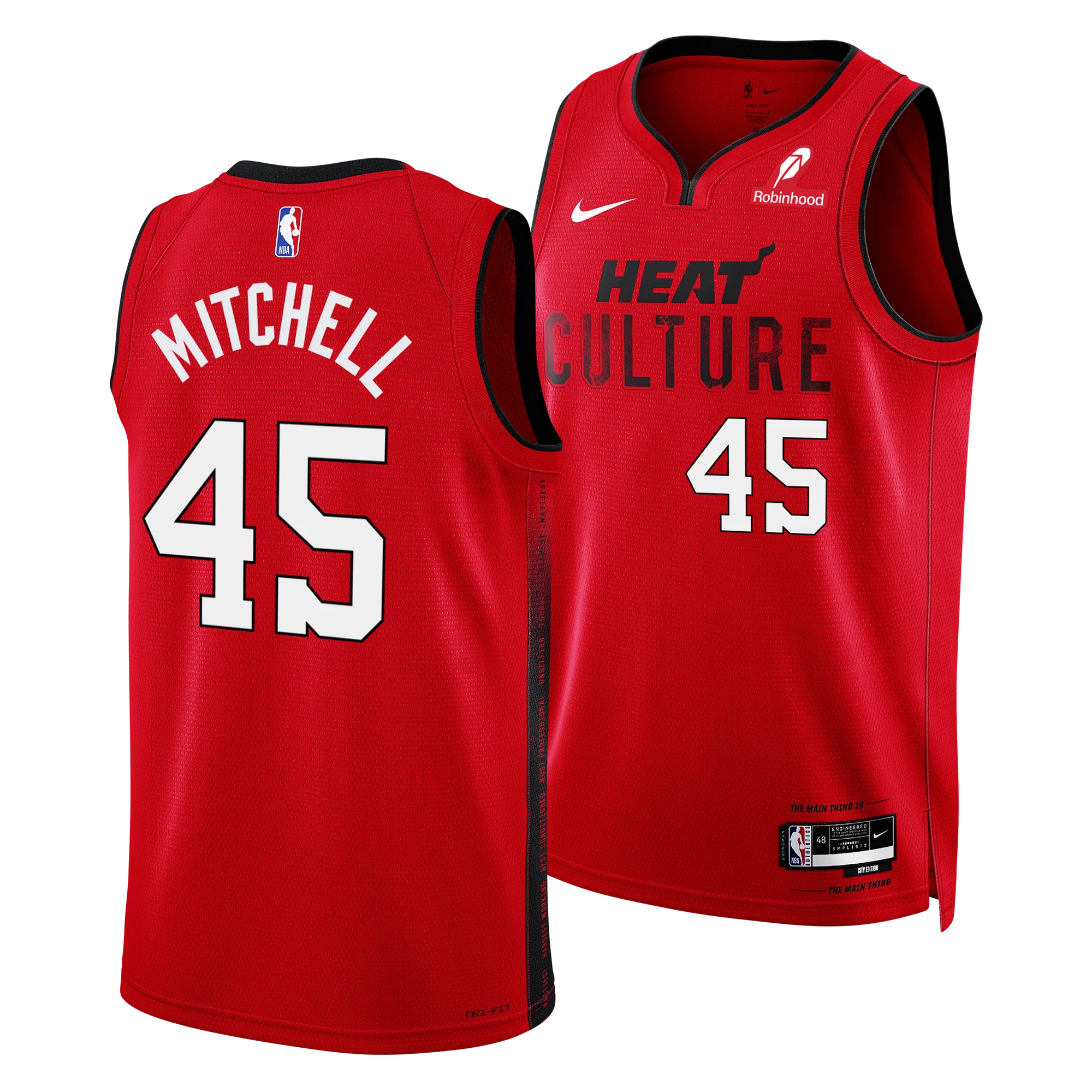 Davion Mitchell Nike HEAT Culture: Blood Red Swingman Jersey - Image 3