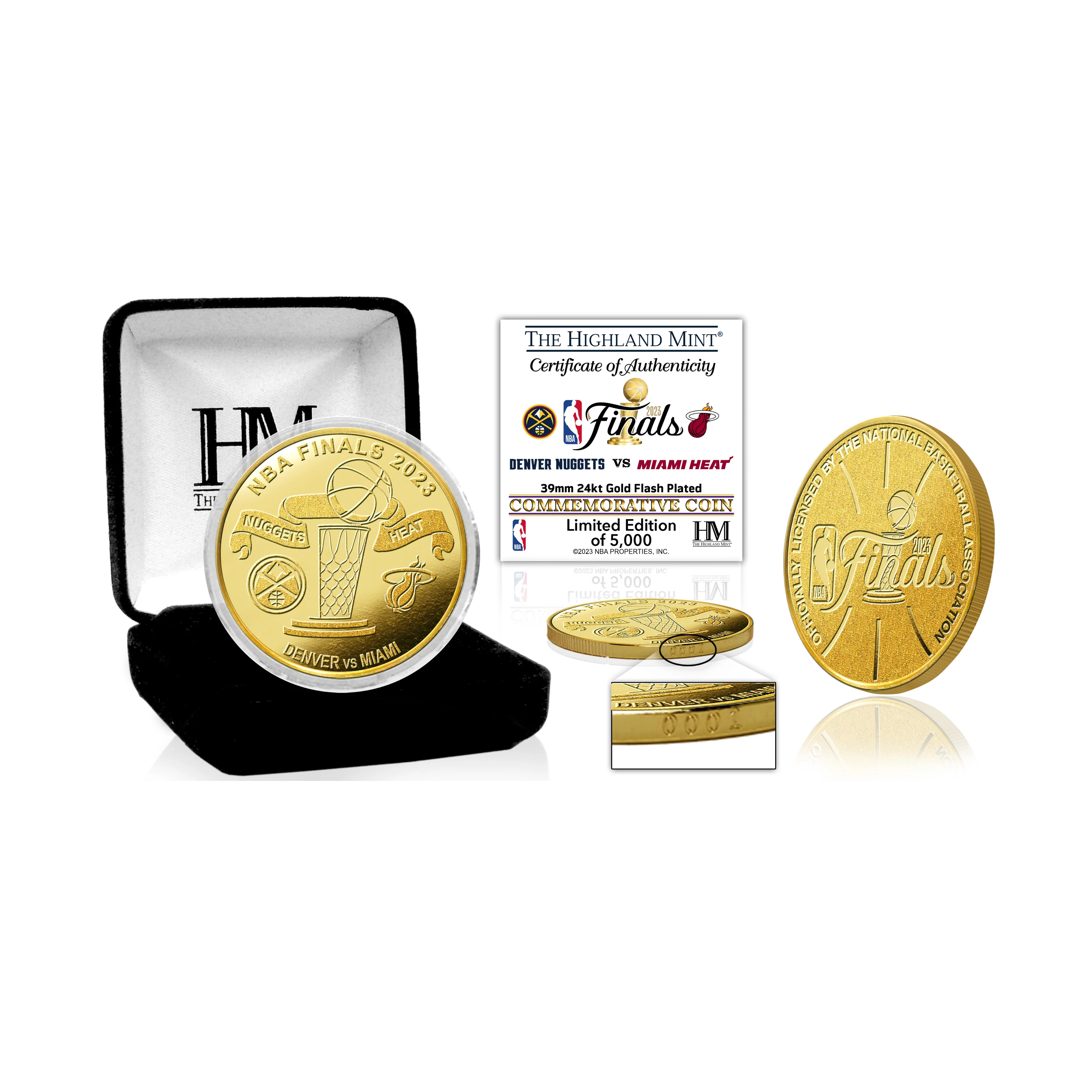 Highland Mint Miami HEAT 2023 NBA Finals Dueling Gold Coin