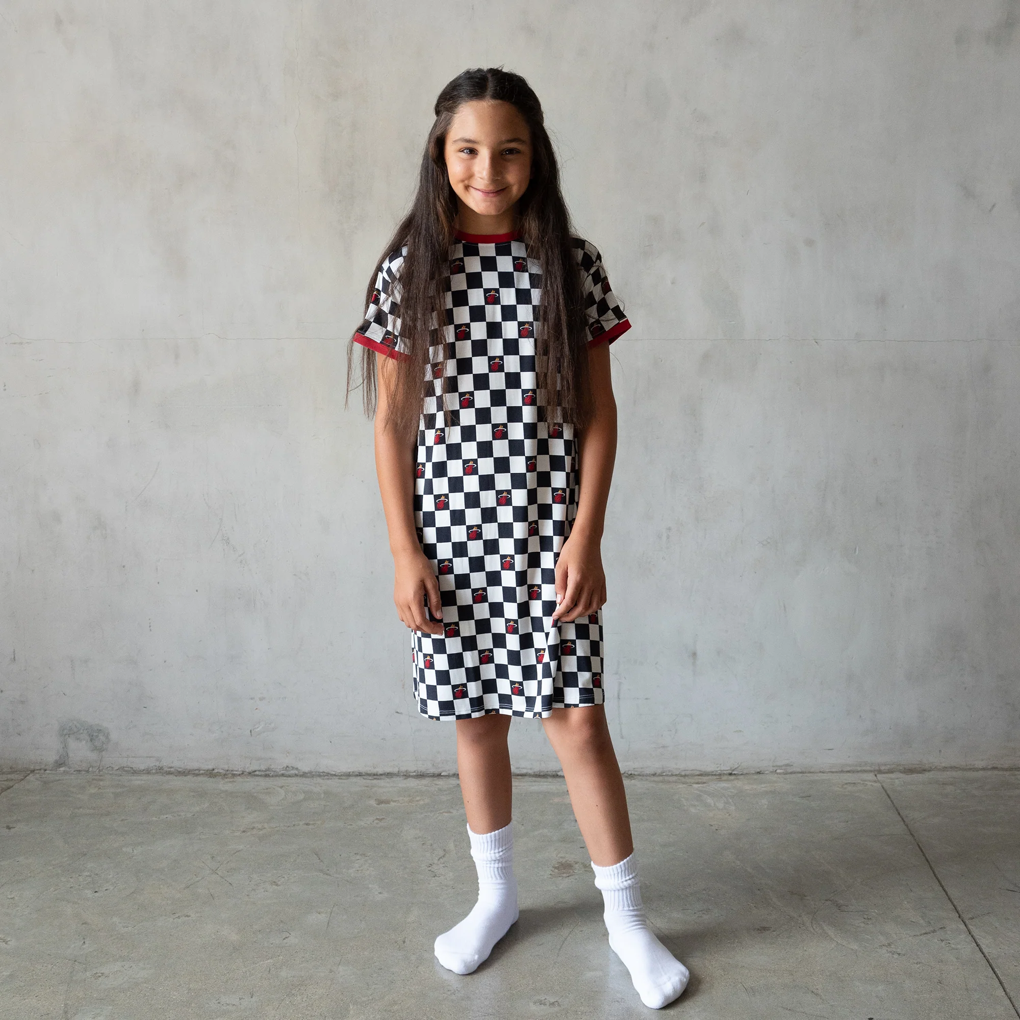 Court Culture x Everyday Leisure Checkerboard T-Shirt Dress - Image 3