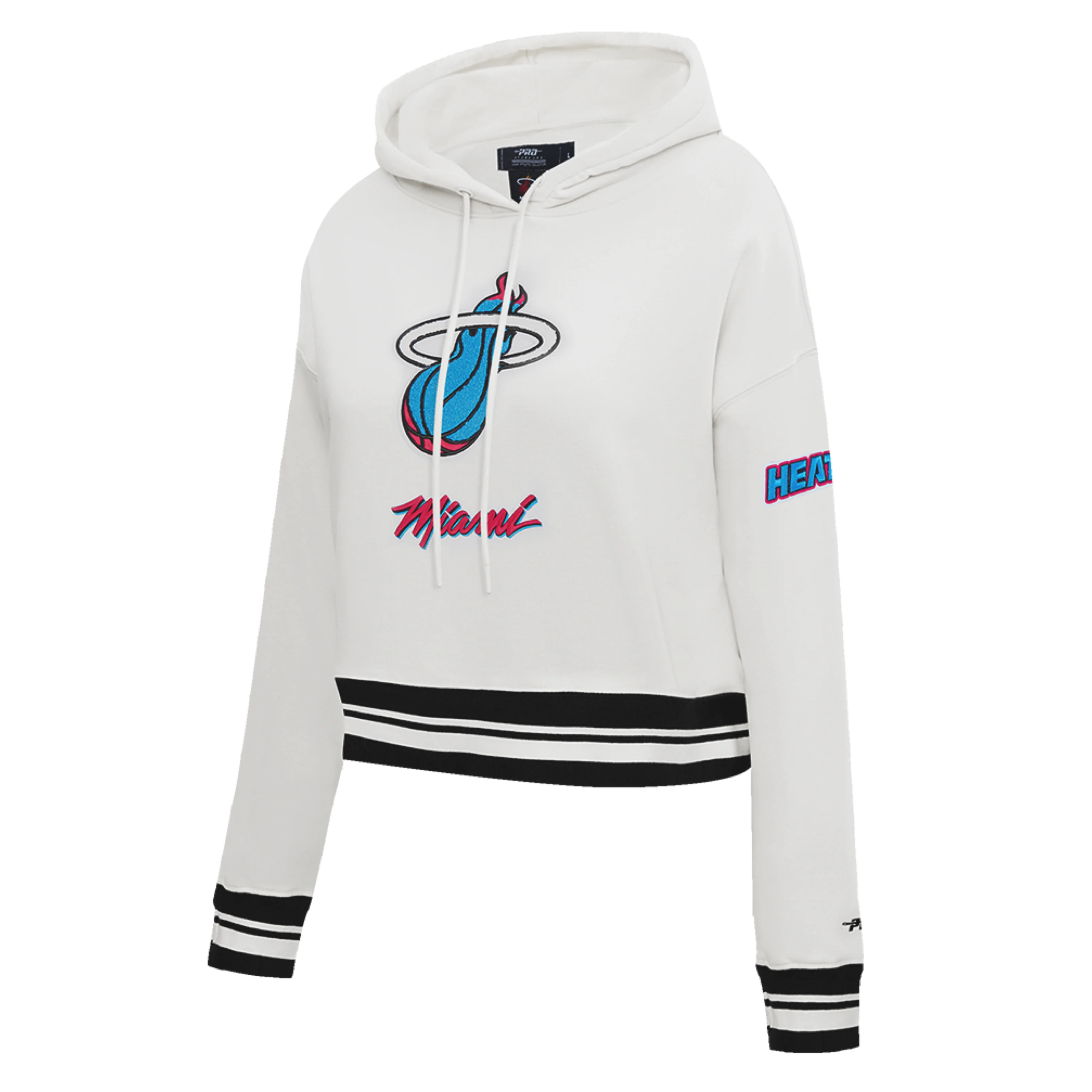Pro Standard Miami HEAT Original Vice Girls Cropped Hoodie - Image 4