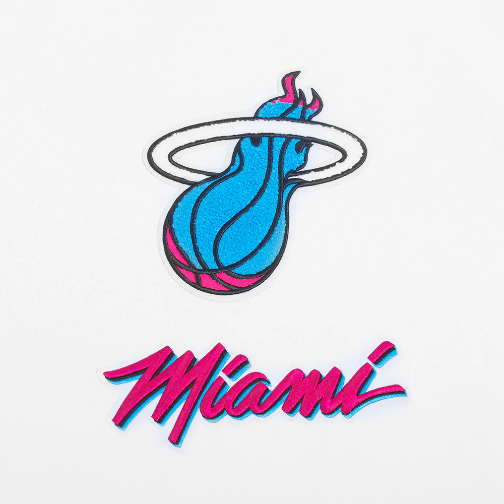 Pro Standard Miami HEAT Original Vice Girls Cropped Hoodie - Image 6