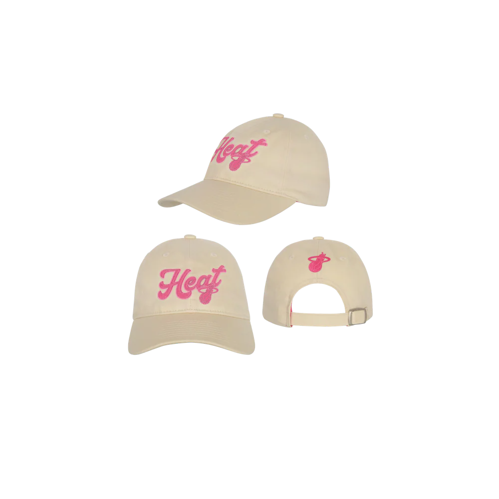 Miami HEAT Beige Girls Dad Hat - Image 4