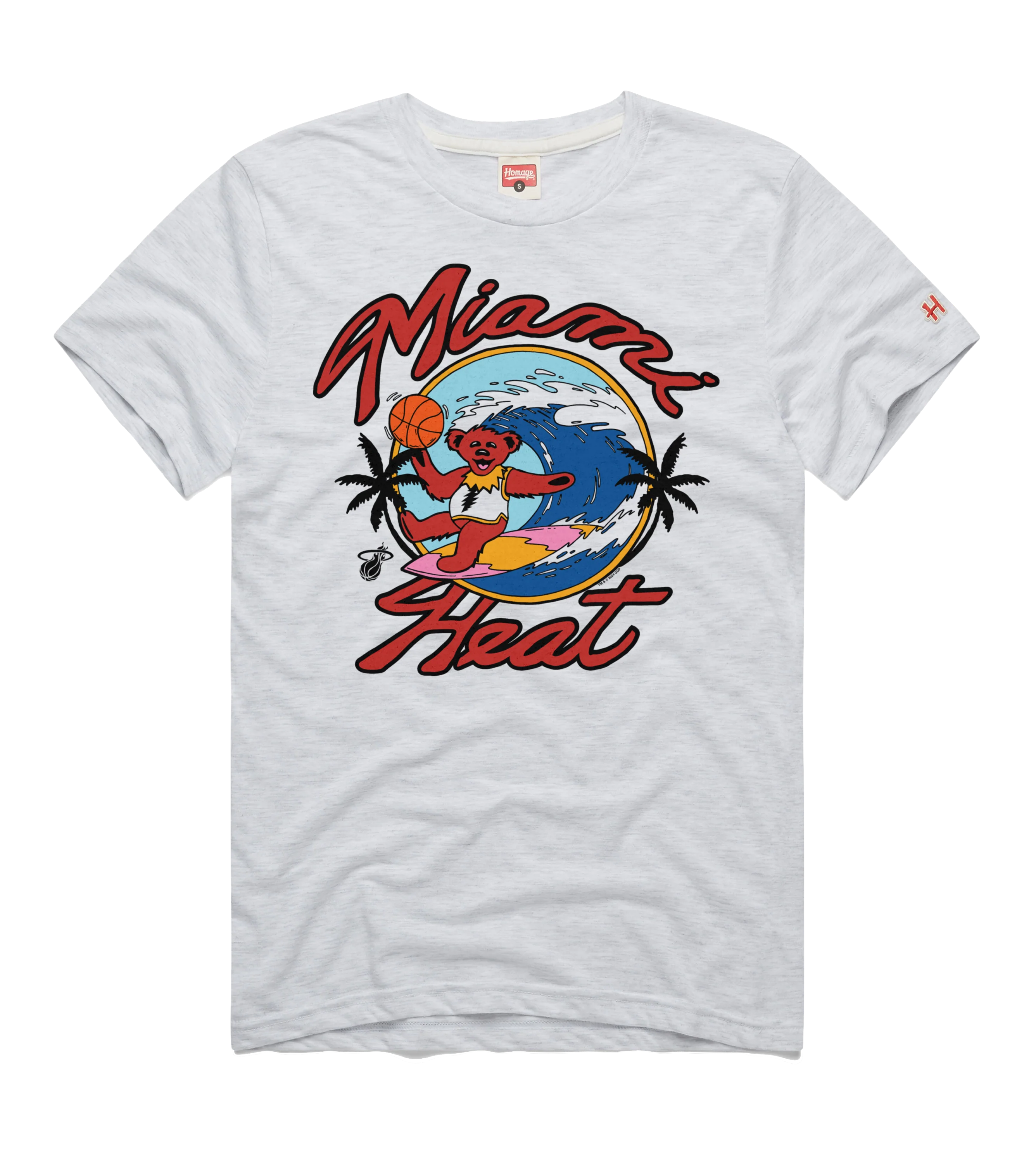 Homage Miami HEAT Greatful Dead White Tee - Image 4