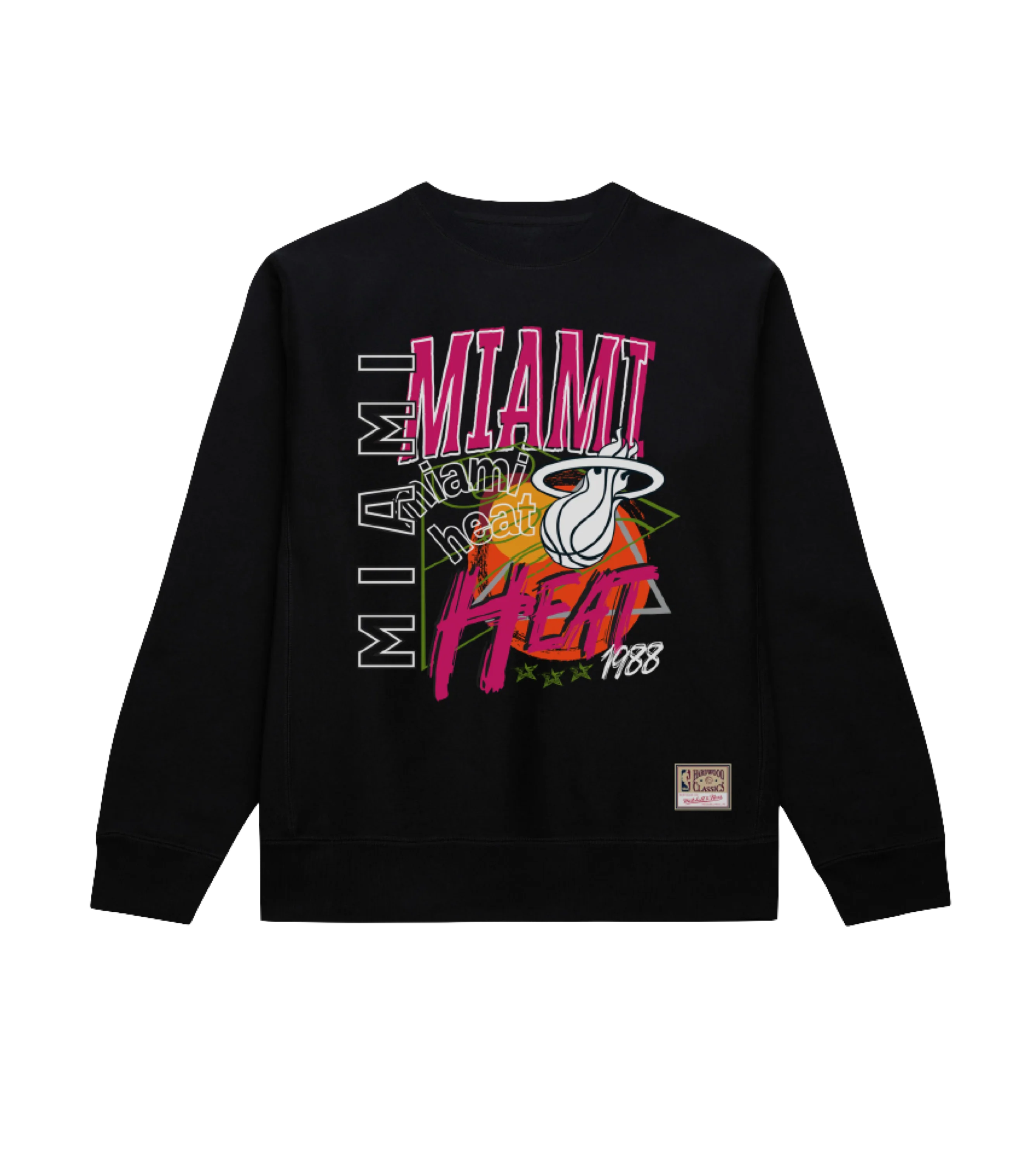 Mitchell & Ness Miami HEAT Original Vice Nights Crewneck - Image 4