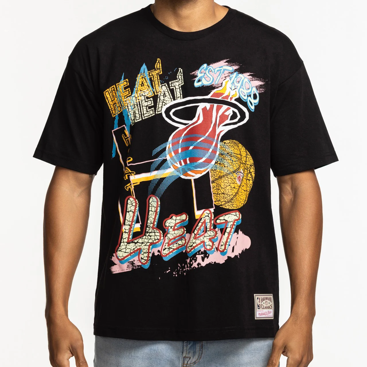 Mitchell & Ness Miami HEAT Mixed Up Tee - Image 2