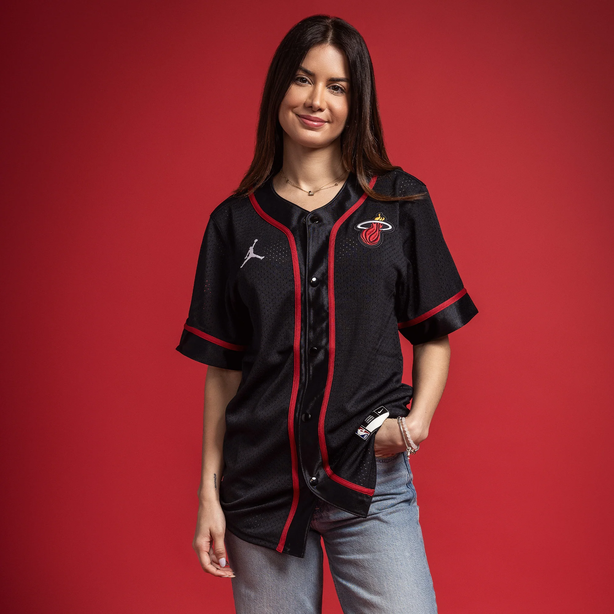 Jordan Brand Miami HEAT Baseball Jersey - Image 3