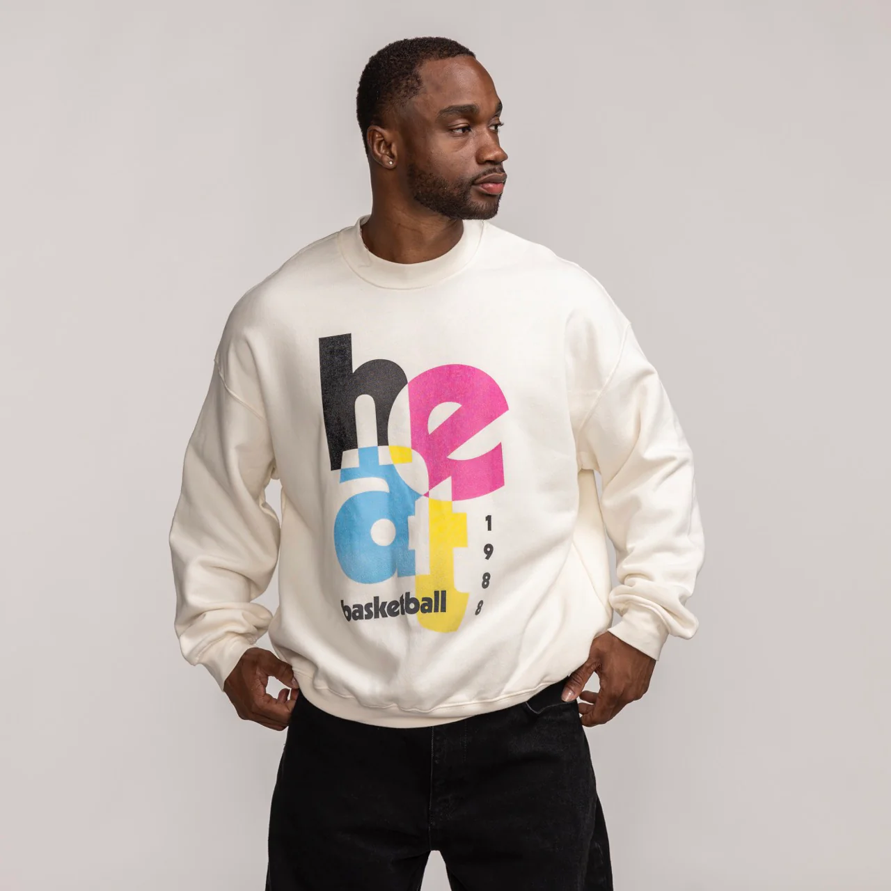 Court Culture Original Vice "HEAT Basketball" Unisex Ivory Crewneck