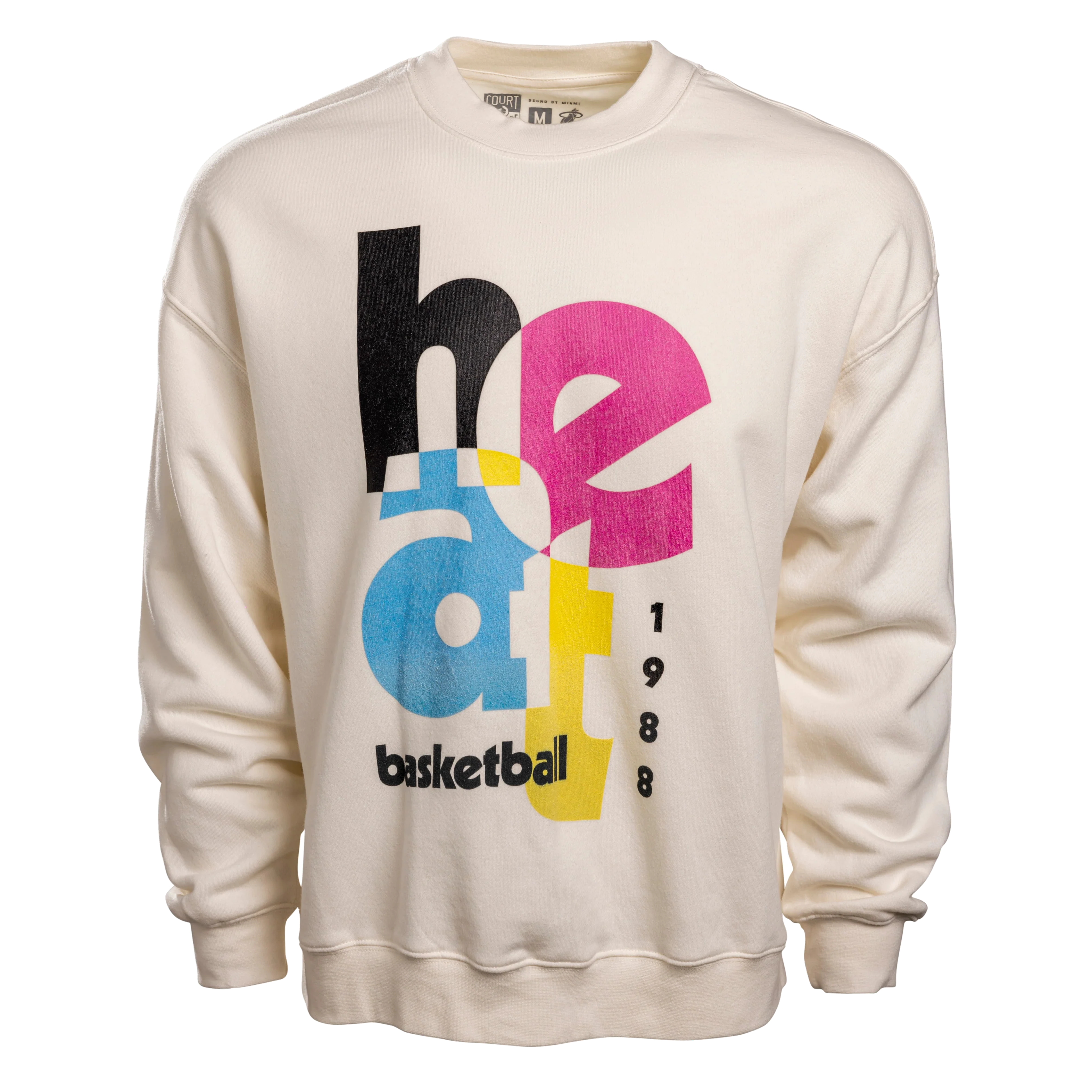 Court Culture Original Vice "HEAT Basketball" Unisex Ivory Crewneck - Image 3