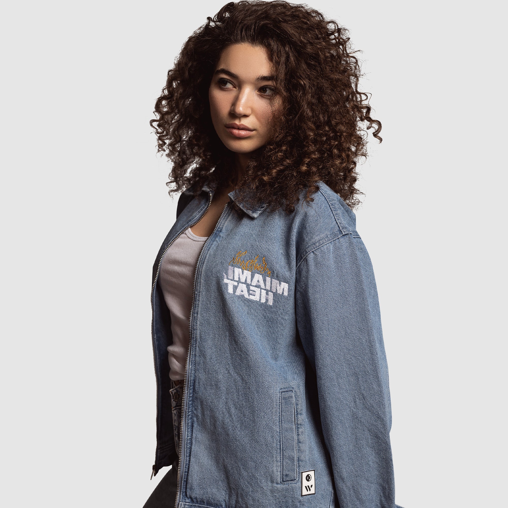 Court Culture x The Wild Collective Miami HEAT Denim Jacket - Image 3