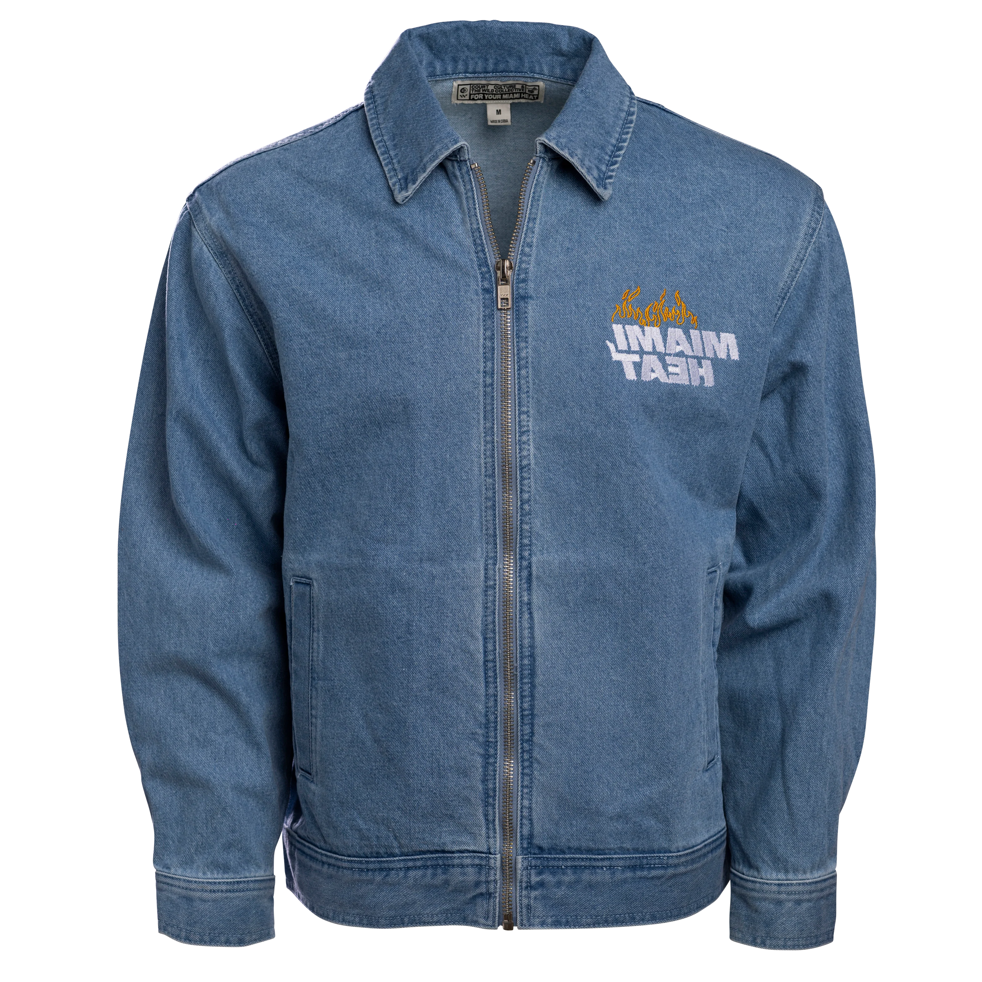 Court Culture x The Wild Collective Miami HEAT Denim Jacket - Image 5