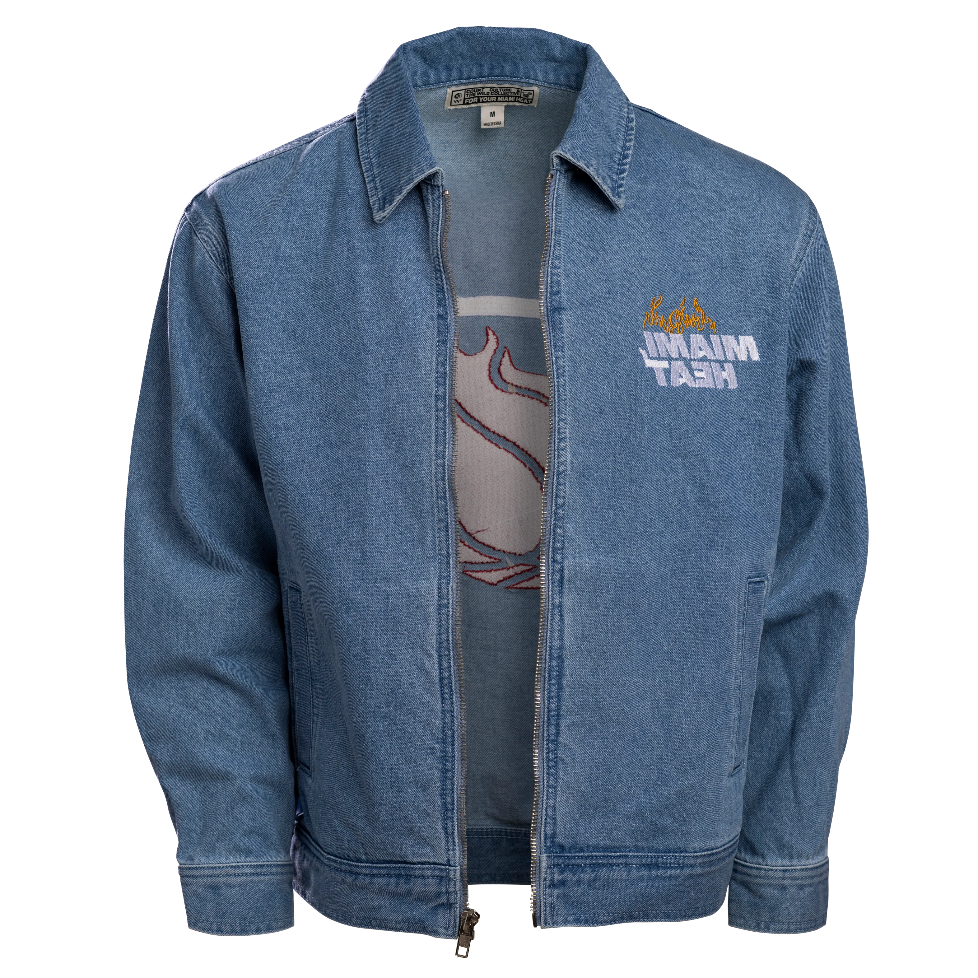 Court Culture x The Wild Collective Miami HEAT Denim Jacket - Image 7