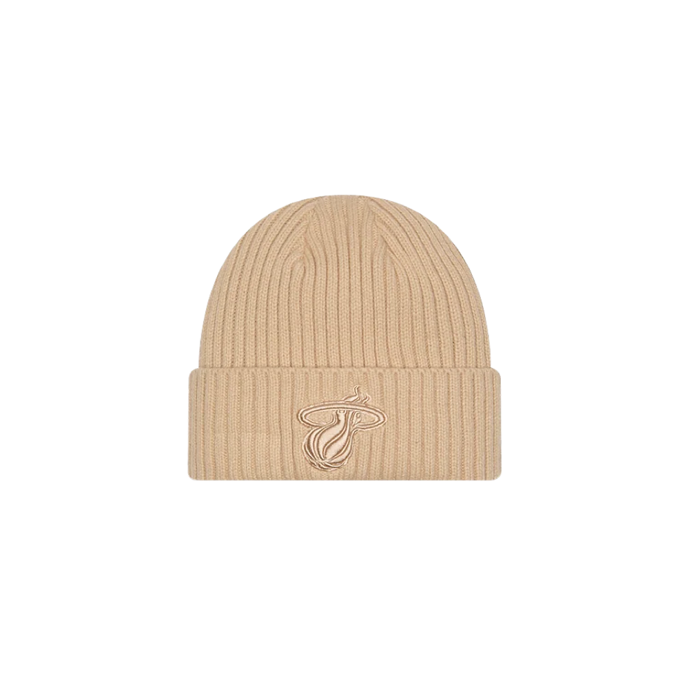 New Era Miami HEAT Tan Logo Knit