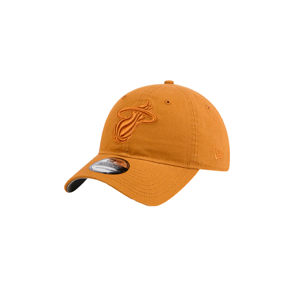 New Era Miami HEAT Adjustable Tan Dad Hat - Image 3
